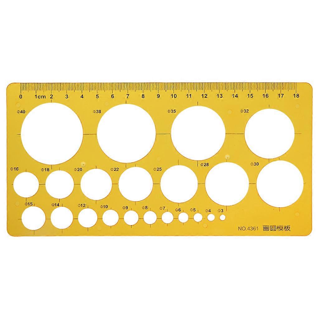 K Resin Circles Geometric Template Ruler Stencil Drawing Measuring Tool Students  Light Grey