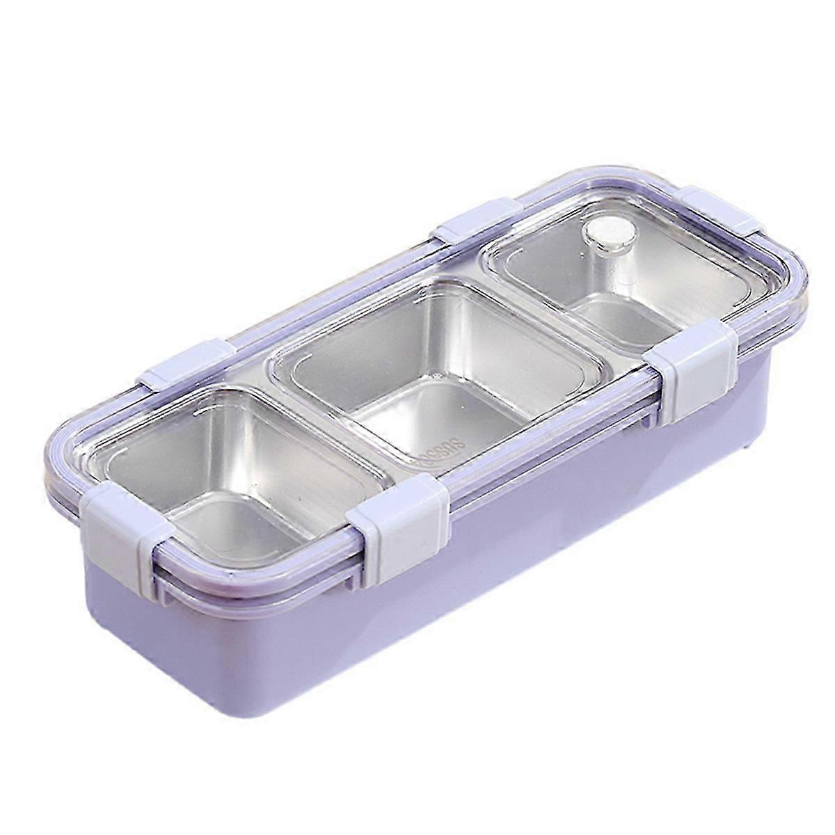 3 Compartment Lunch Box, Portable Food Storage Container C