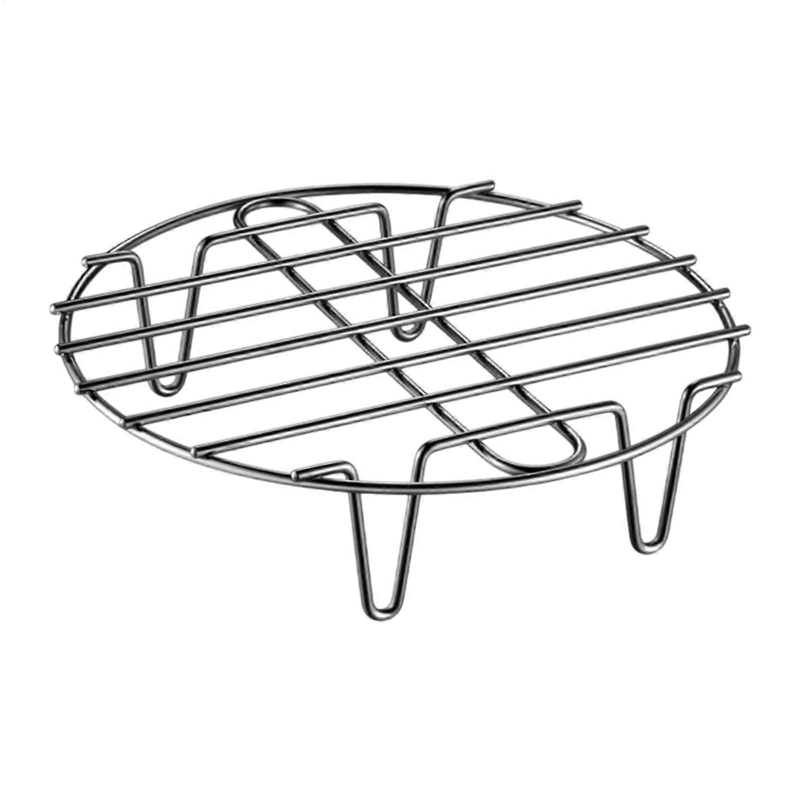 Round Steaming Rack - 32.5 cm Stainless Steel Nonstick Cooking Grill for Baking and Steaming Compatibility
