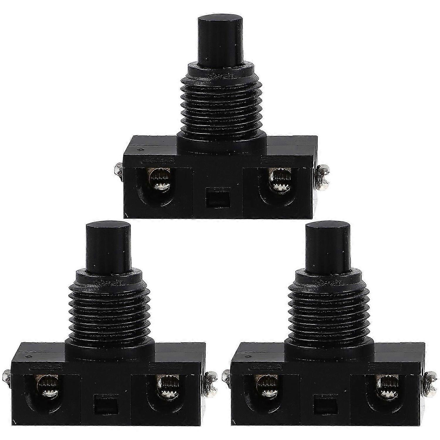 3Pcs Self-Reset Switch Household Push Button Switch Replacement for Light
