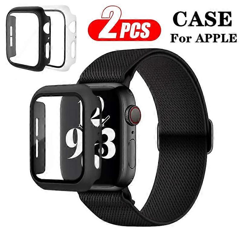 2Pcs Cover For Apple Watch Screen Protector Case