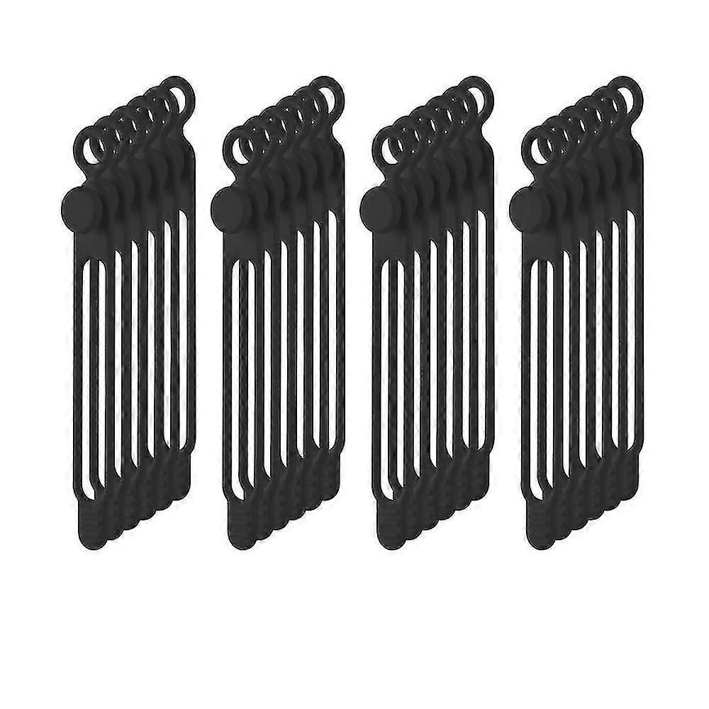 40pcs Cable Tie Silicone Reusable Holder Strap Adjustable Cable Straps Multipurpose Cable Organize