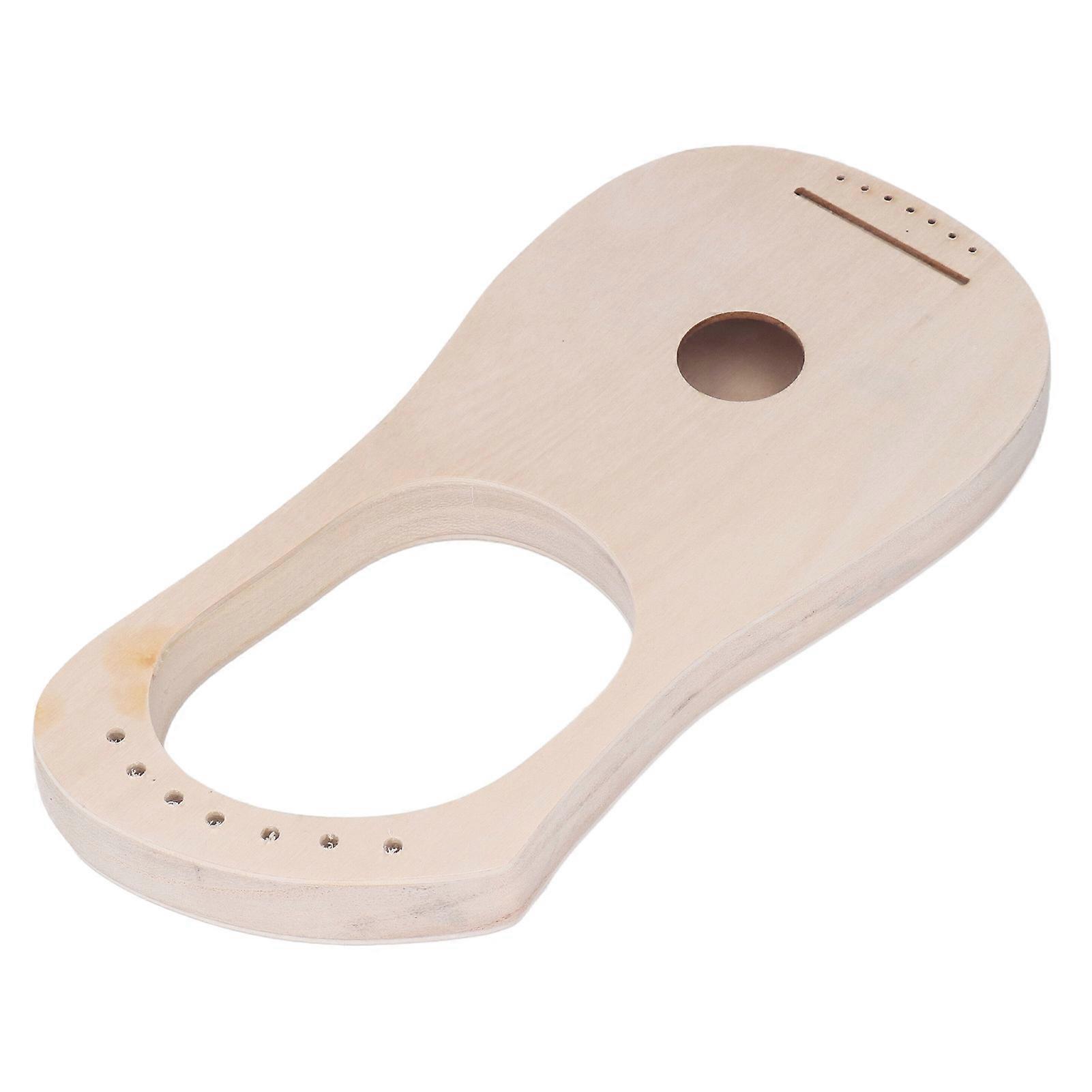 Lyre Harp 7 Strings DIY Kit Basswood Instrument with Tuning Wrench Saddle Bridge Pins 