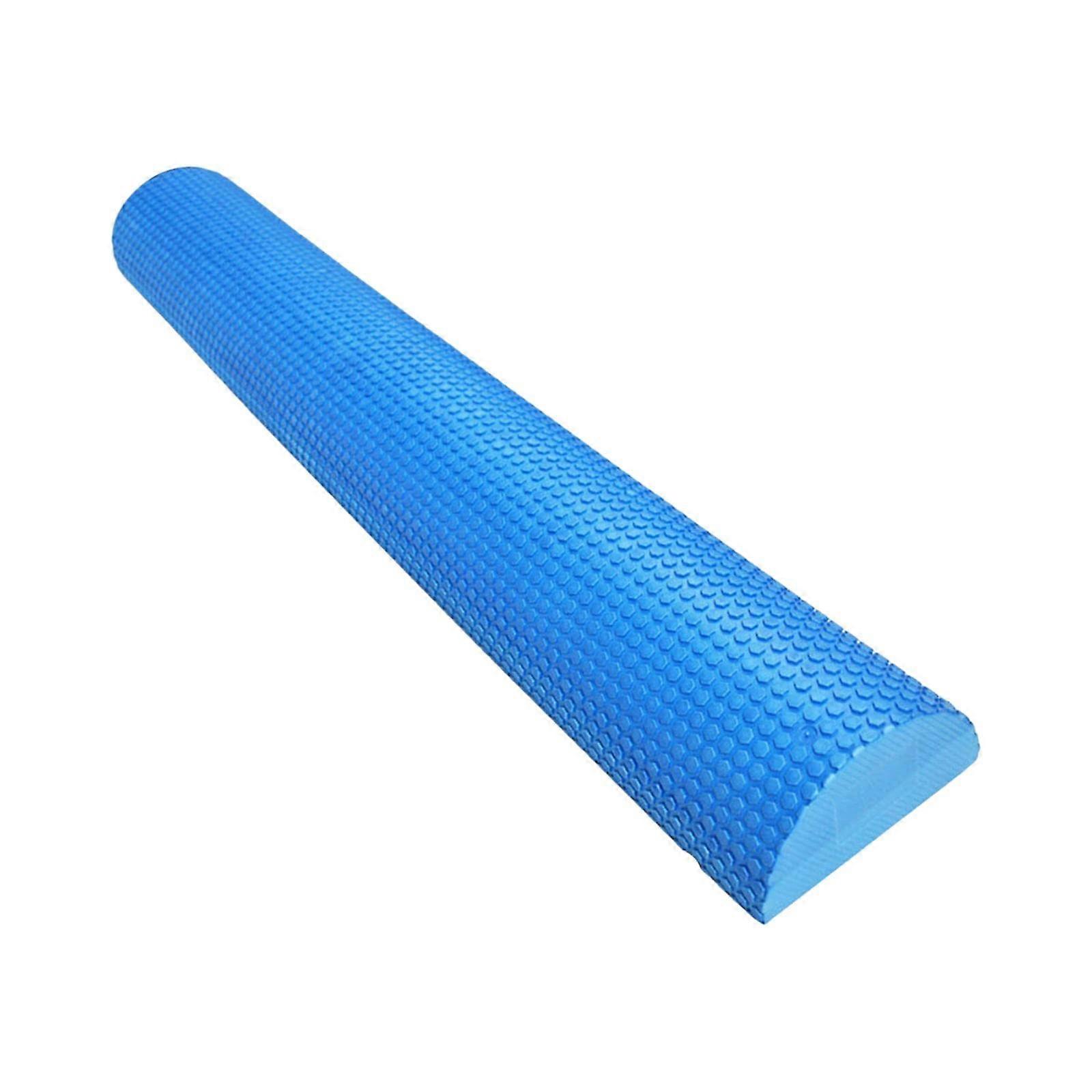High Density Foam Soft Blocks Massager Half Physio Round Roller 60cm Blue for Home Fitness and Recovery