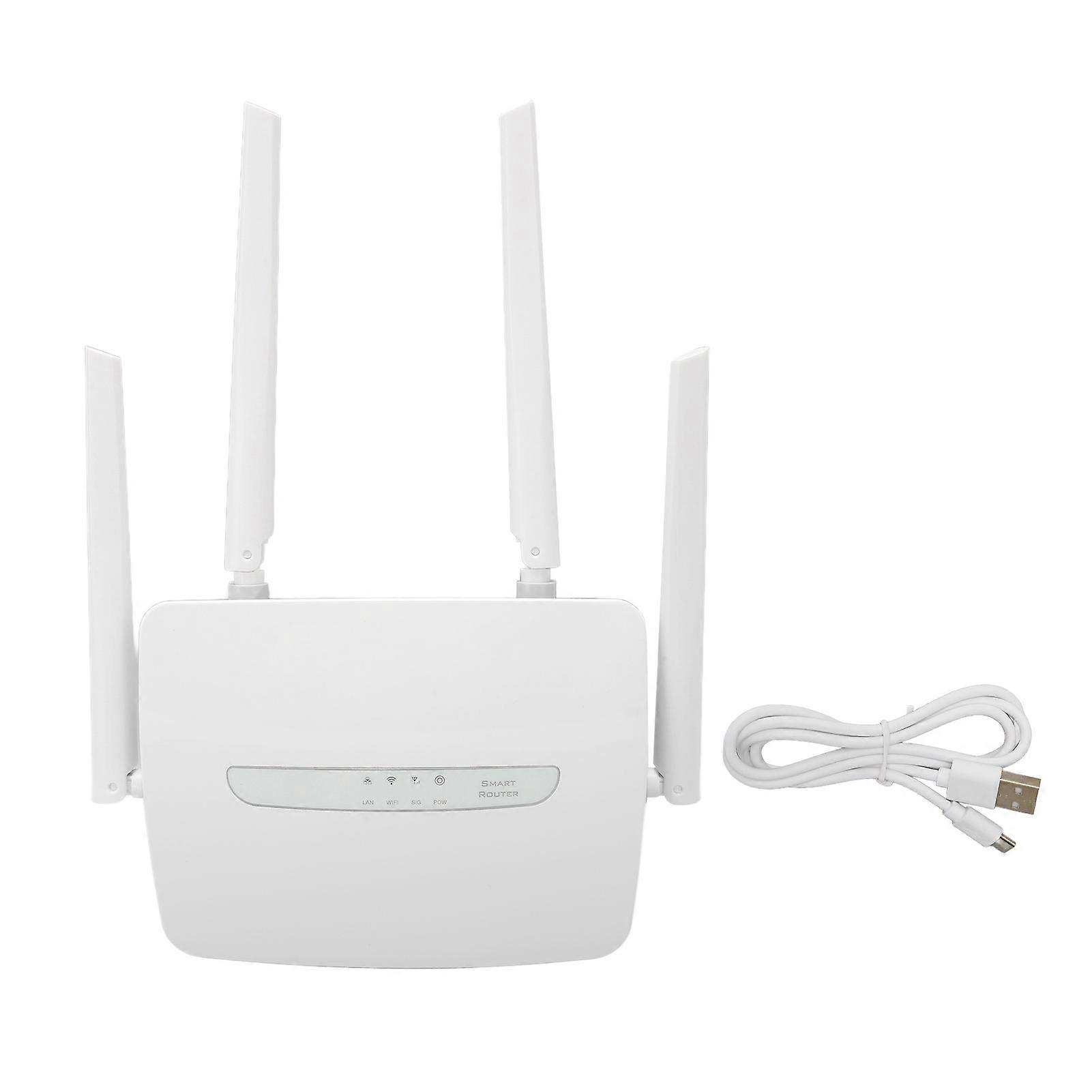 4G LTE CPE WiFi Router 150Mbps SIM Card Slot External Antenna Support 32 Users UK Plug