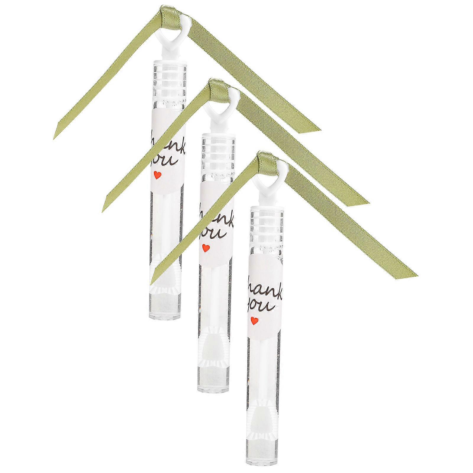 Mini Bubble Wands Set Bubble Wedding Favors Decorative Heart Style Party Accessories 10.5x1.2cm 3Pcs