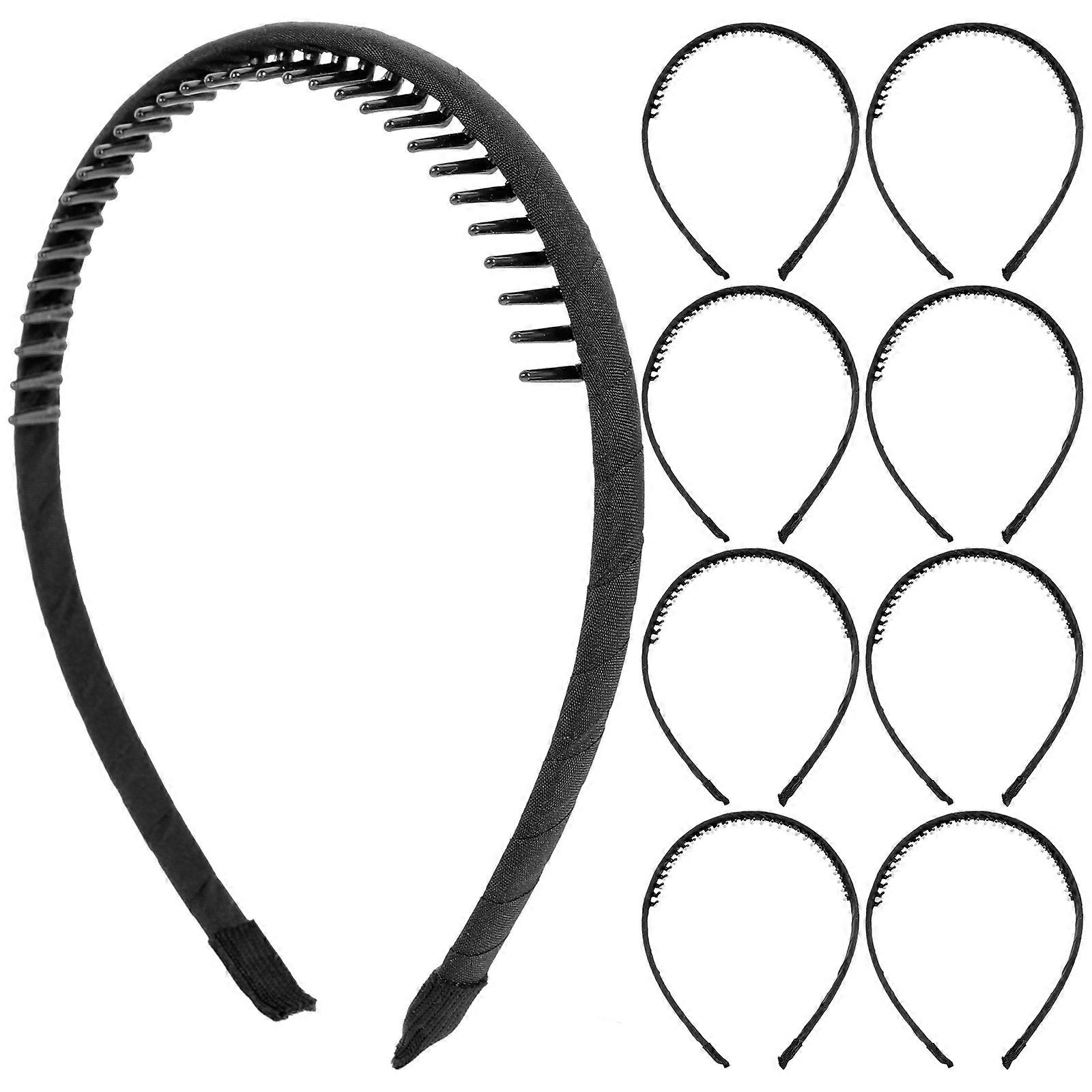 Girls Headbands With Teeth Comb Cloth Headbands Non-Slip Lightweight 18Pcs