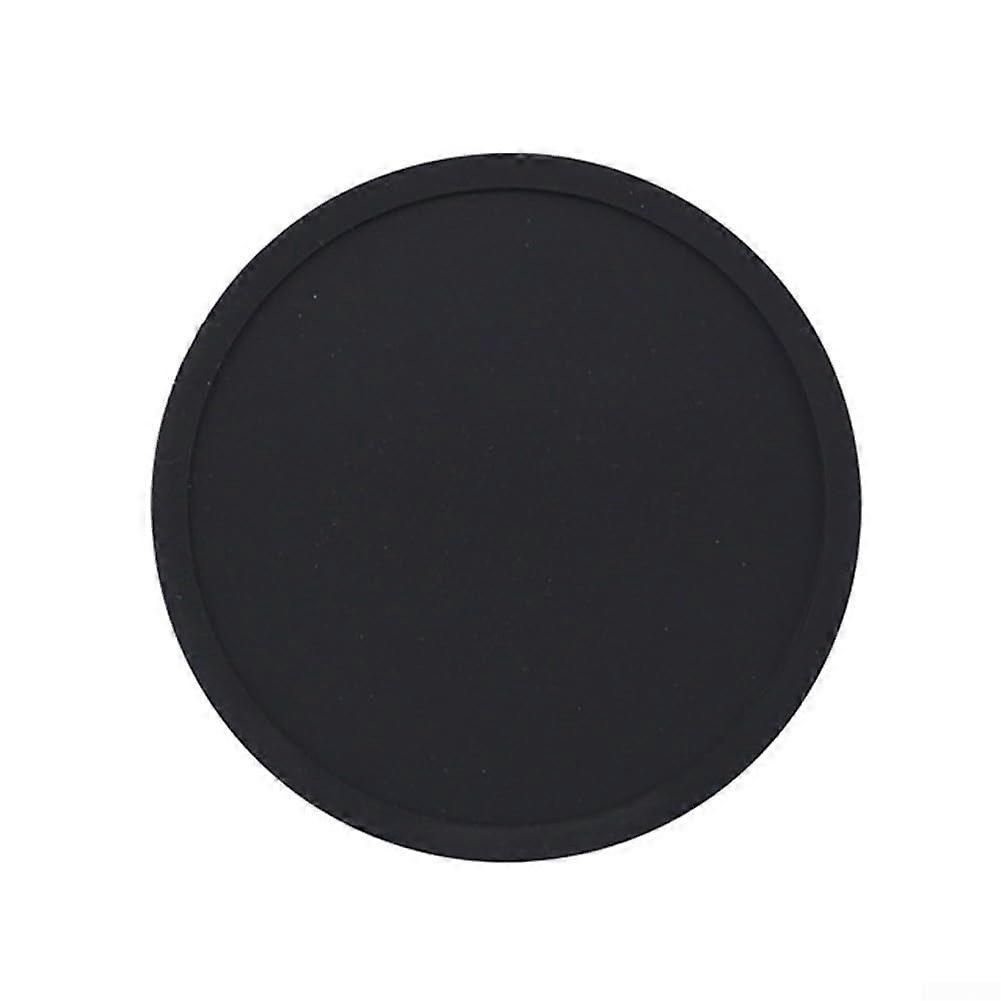 Silicon coaster set with 6 ulating pads, perfect for indoor and outdoor use with easy cleaning (black).
