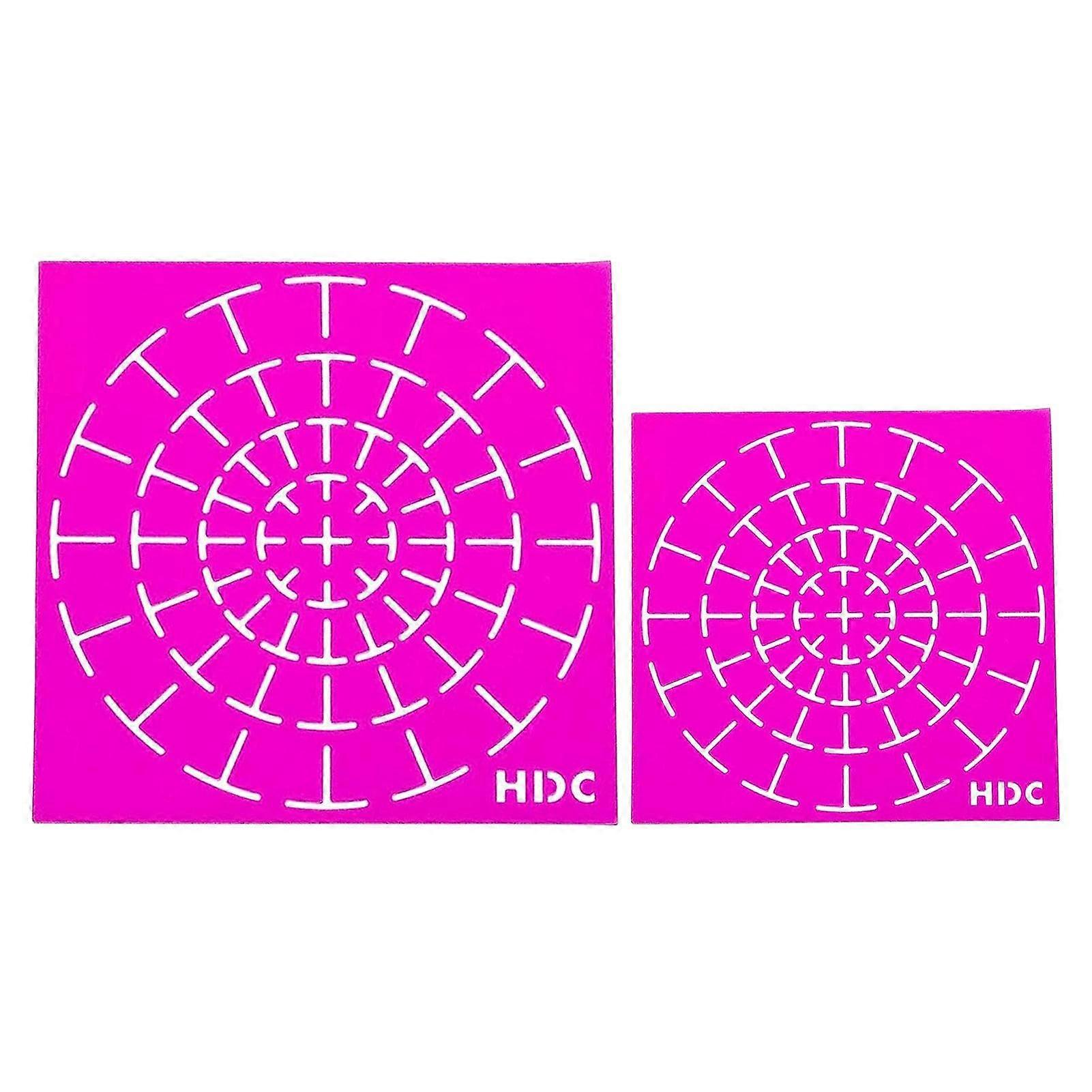 Dot Painting Stencils for Walls and Fabrics, 2-Pack Smooth Edge Dotting Templates for Canvas, Stone, and Metal