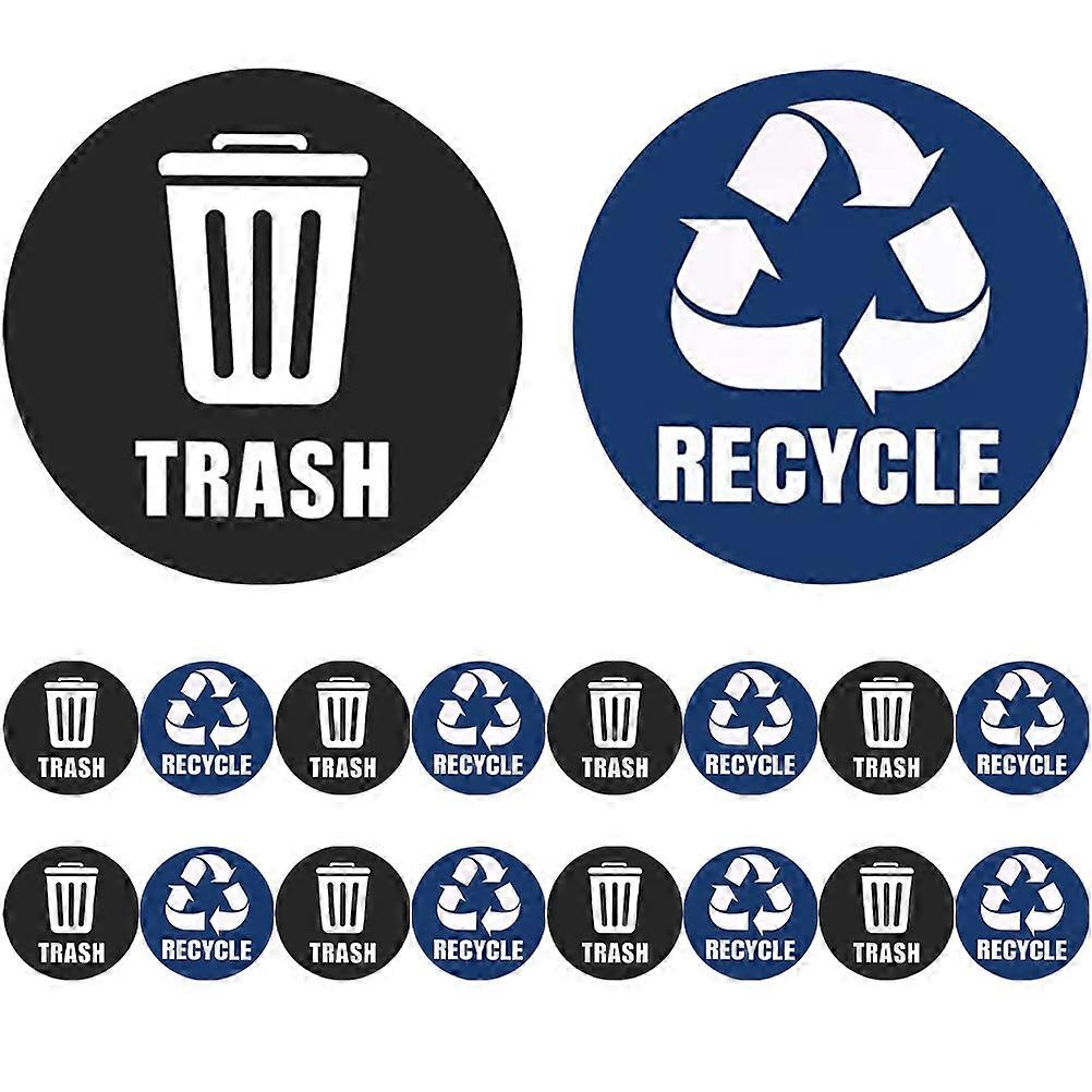 廃棄物分別デカールステッカーゴミ箱デカール持続可能性を促進するアソートカラー12.5X12.5X0.1CM粘着剤1セット