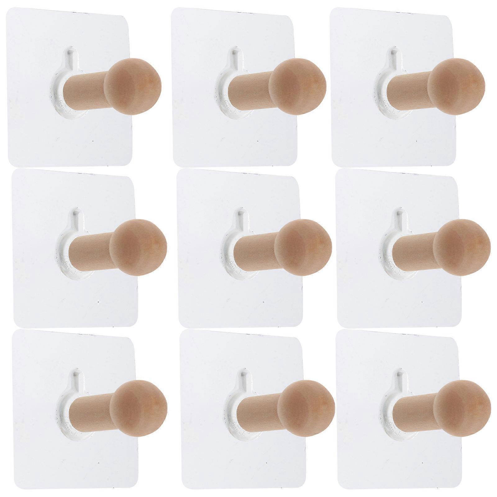 Strong Stick On Hooks Wall Hanging Hooks Scandinavian Style Non Trace Picture Hooks 7x7cm 10Pcs