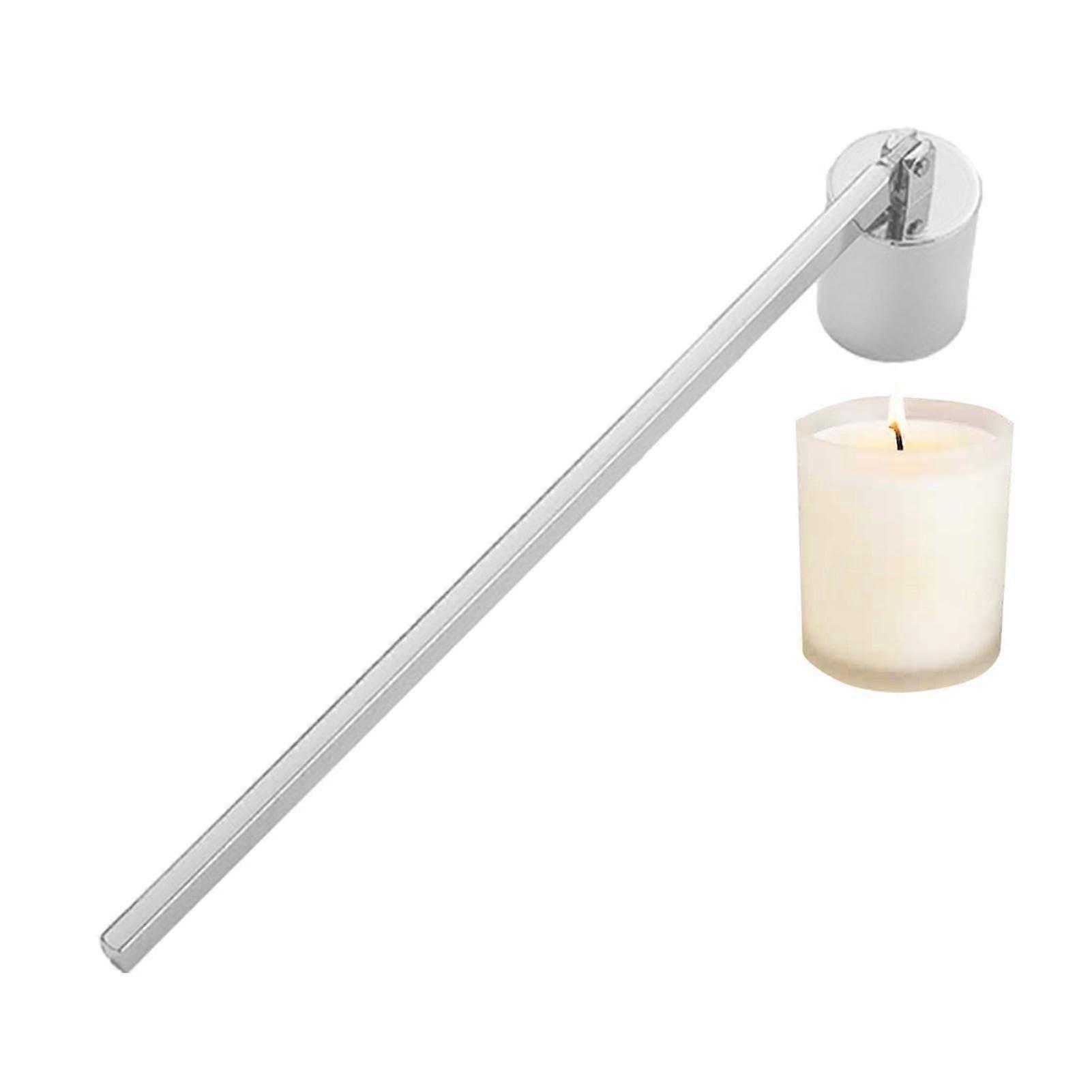 Candle Extinguisher  Stainless Steel Wick Flame Extinguisher, Silver