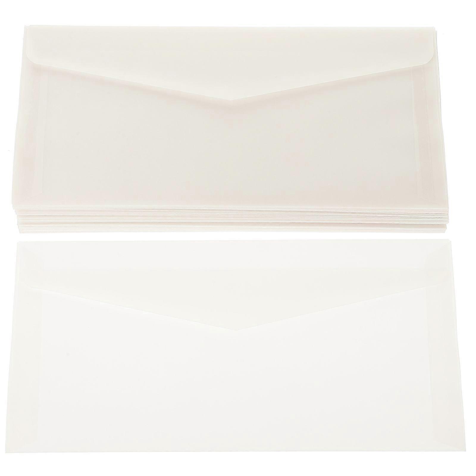 50Pcs Translucent Letter Envelopes Party Blank Envelopes Portable Envelopes for Invitation