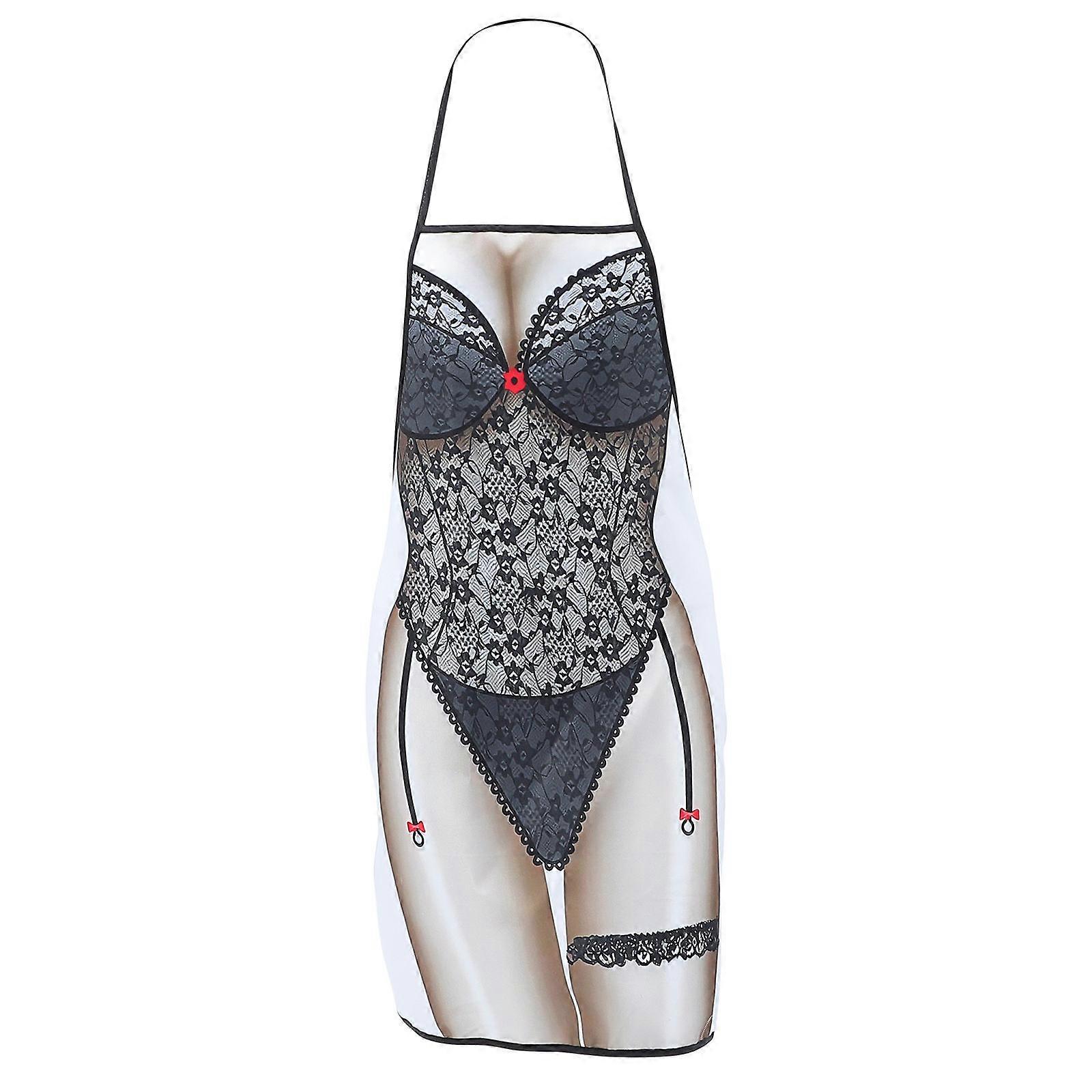 Funny Lace Bikini Apron for Adults – Unique Design for Cooking & Baking at Home