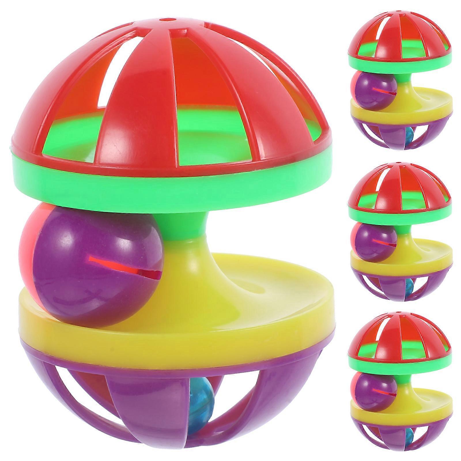Cat Toy Balls Set Cat Ball Toys Creative Design Assorted Color Bell Sound 4Pcs