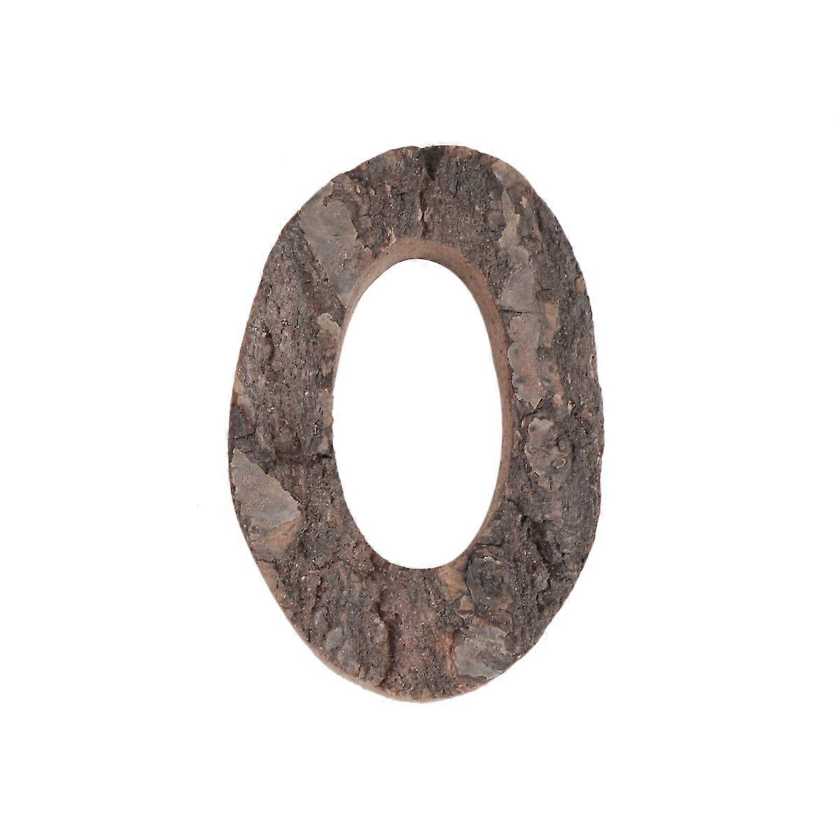 Initial Ornaments Tree Bark Decorations Non-Fading Wear-Resistant Home Decor Letter O Vintage Style 10x7x2cm 1Pcs