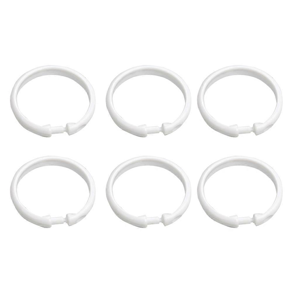 Plastic Shower Curtain Hooks Circular Round Rings for Home Use 36Pcs