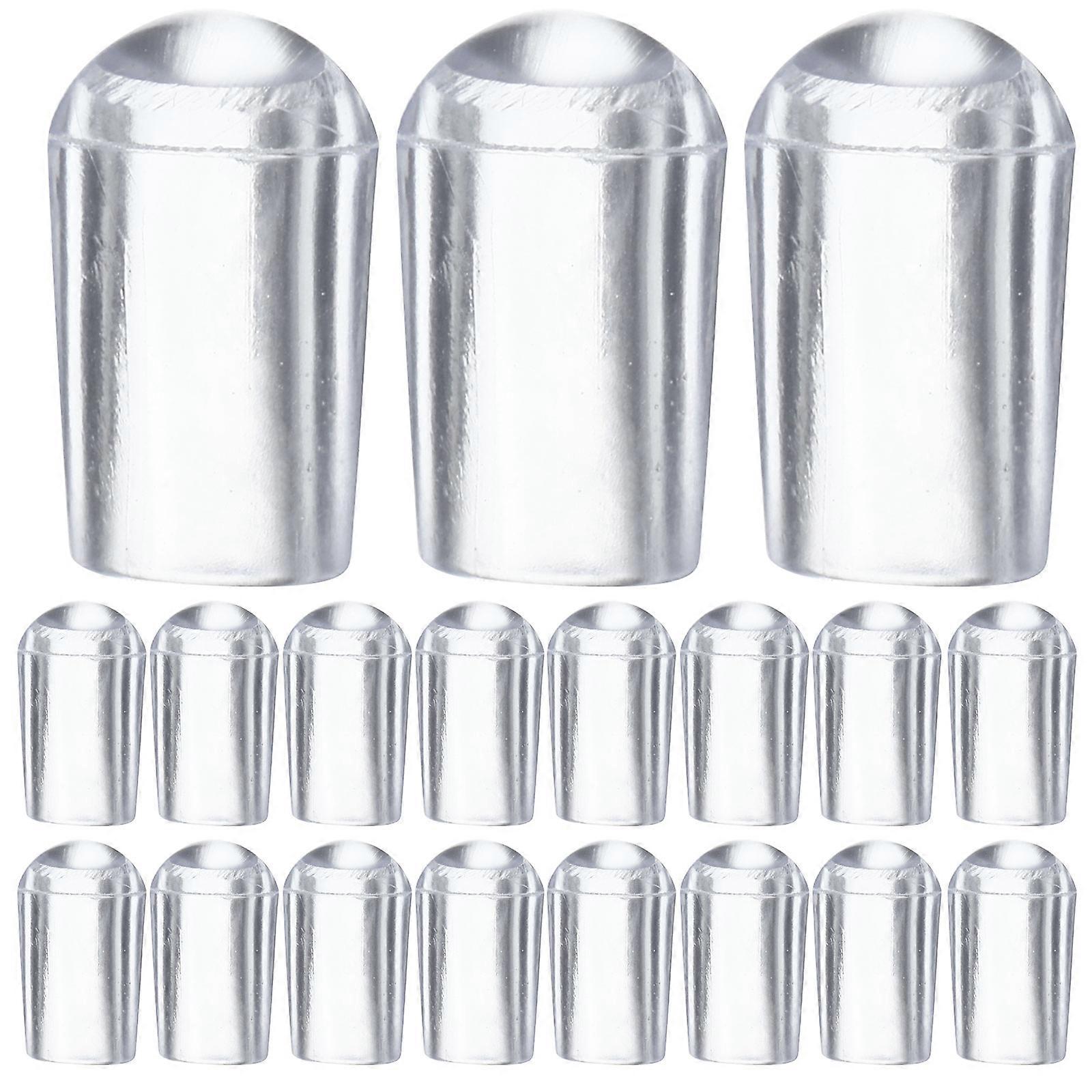 Transparent Blue PVC Hook End Caps (100pcs) Protective Screw Covers for Hanging Hooks and Wire Ends, Safe Scratch Resistant for Kitchen Tools and