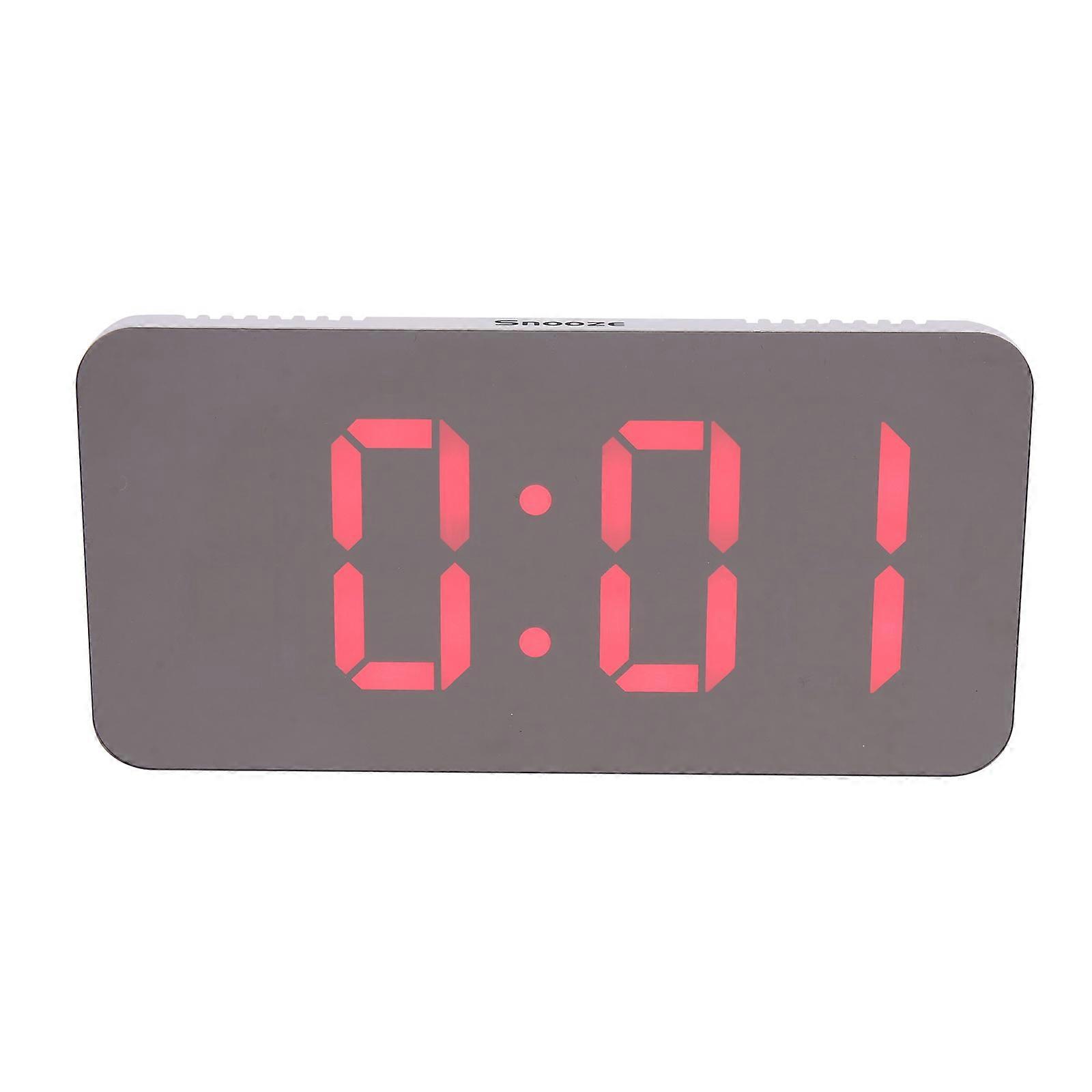 Small Digital Clock Led Mirror Alarm For Bedroom Office Stable Base 1Set