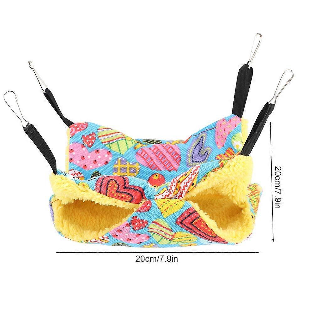 Small Pet Hamster Warm Winter Double Deck Hammock Bed 20x20cm