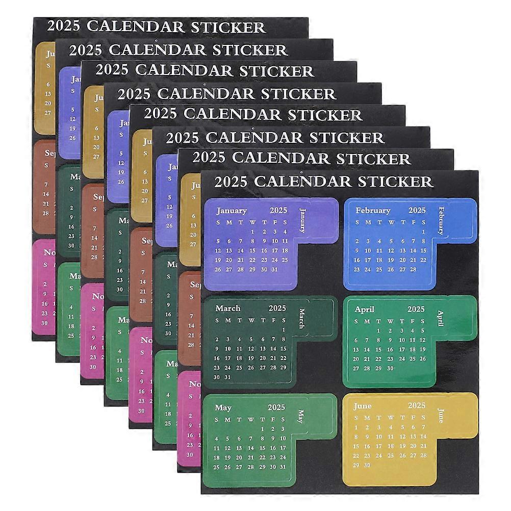 Planner Tabs Monthly Stickers Colorcoded Organization Tearresistant Clear Readability Coated Paper 4 Sets for 2025 Calendar