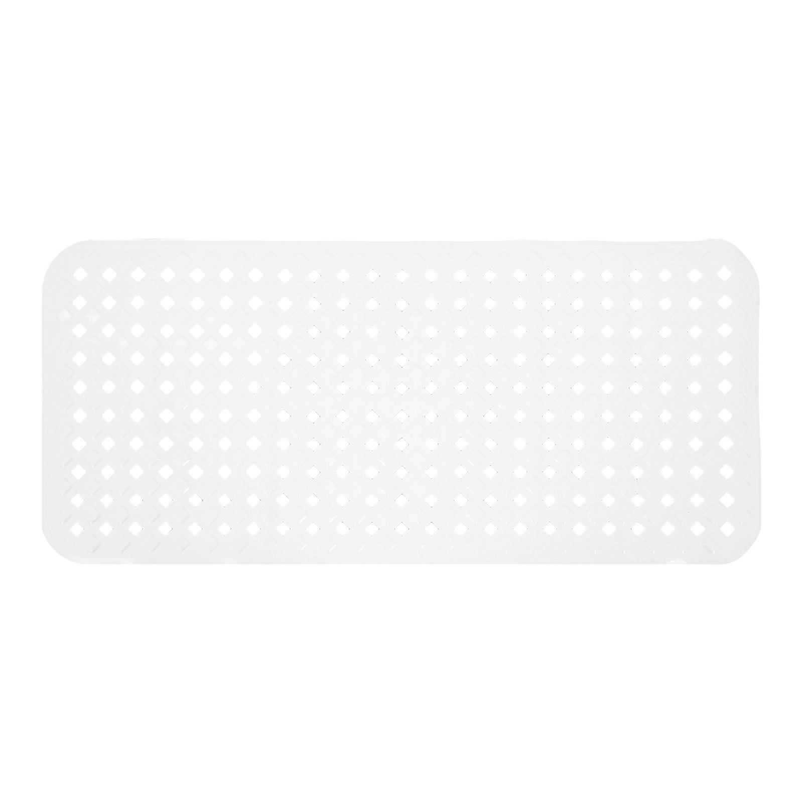 PVC Non Slip Shower Mat with Suction Cups for Bathroom Bathtub Lightweight Quick Drainage Multi Purpose Use