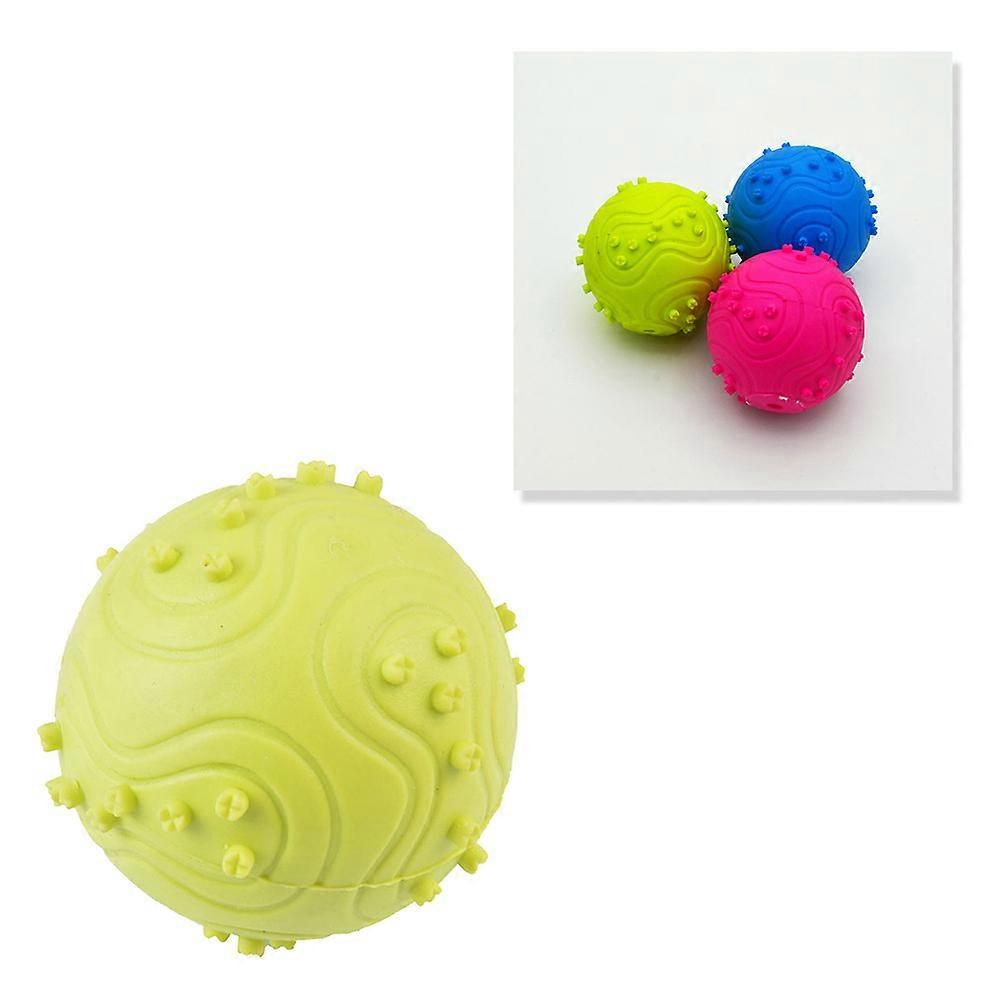 Durable Bite Resistant Pet Ball with Squeaker, TPR Material, Nail Textured Surface, for Medium and Small Dogs, Interactive Chew and Training Toy,