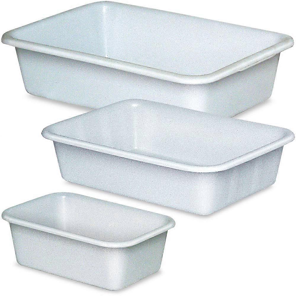 Plastic Storage Tubs Set of 3 with Lids, Food Safe Containers 12L 25L 40L for Kitchen and Home