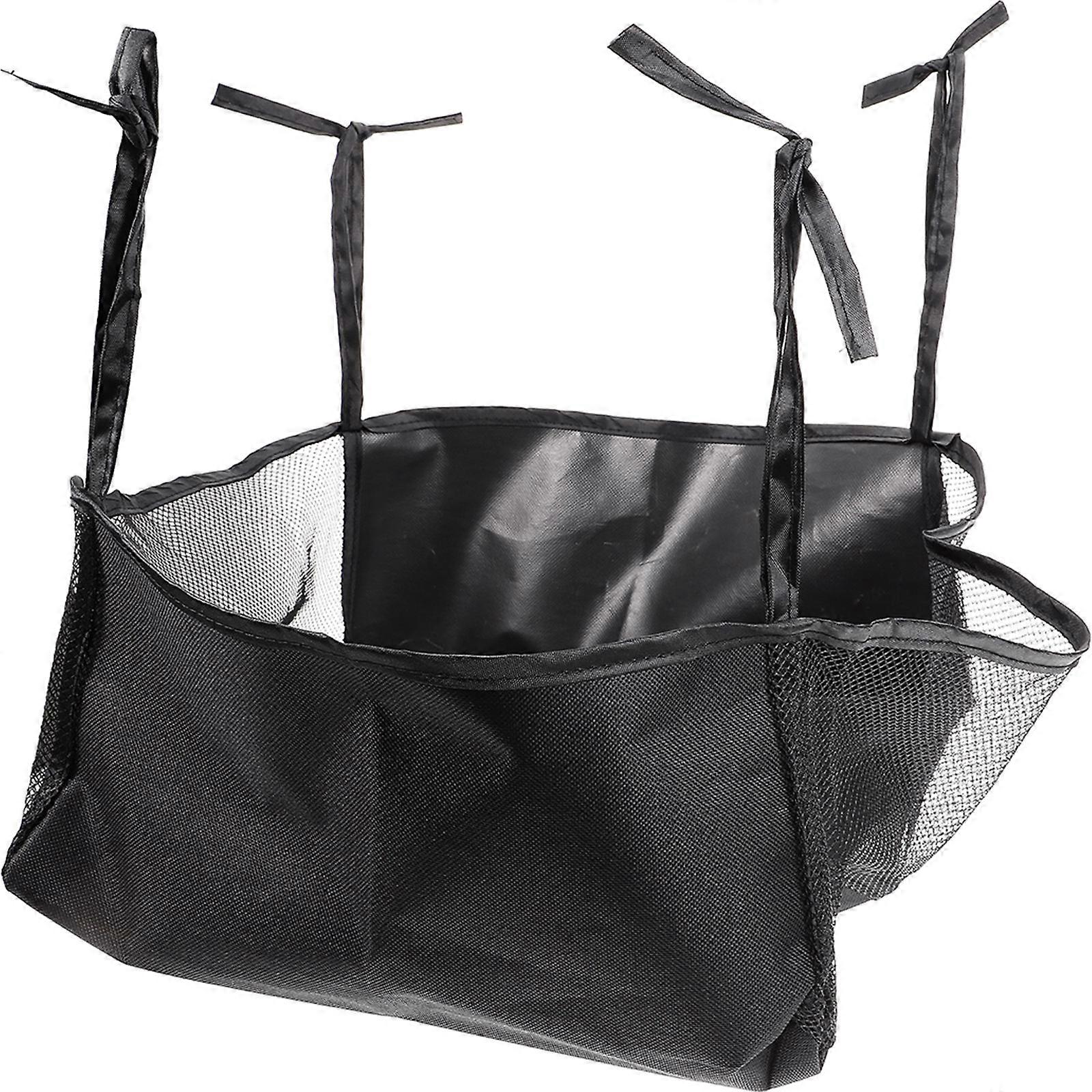Wheel Walker Bag Durable Walker Bag Simple Storage Bag Functional Under Seat Basket Black 35x32cm Wheelchair 1Pcs