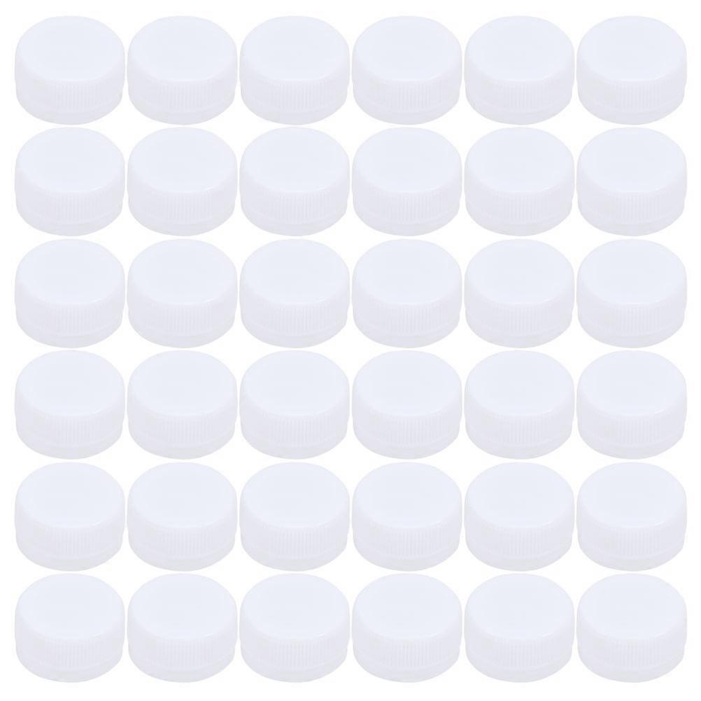 Seal Effect Plastic Bottle Caps For Diy Projects White 3X1.7CM Circular Simple Appearance 200Pcs