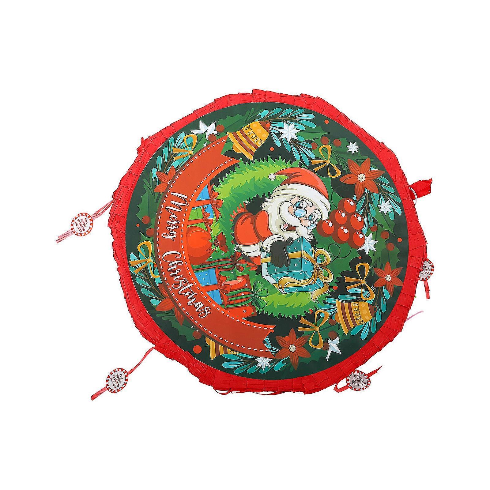 Christmas Party Pinata Holiday Party Favors Decorations Candy Multi-Colored 43x43cm present Storage 1Pack