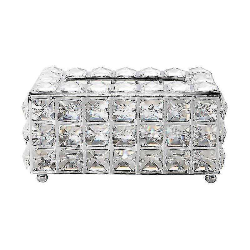 Crystal Rectangular Decorative Tissue Box Holder