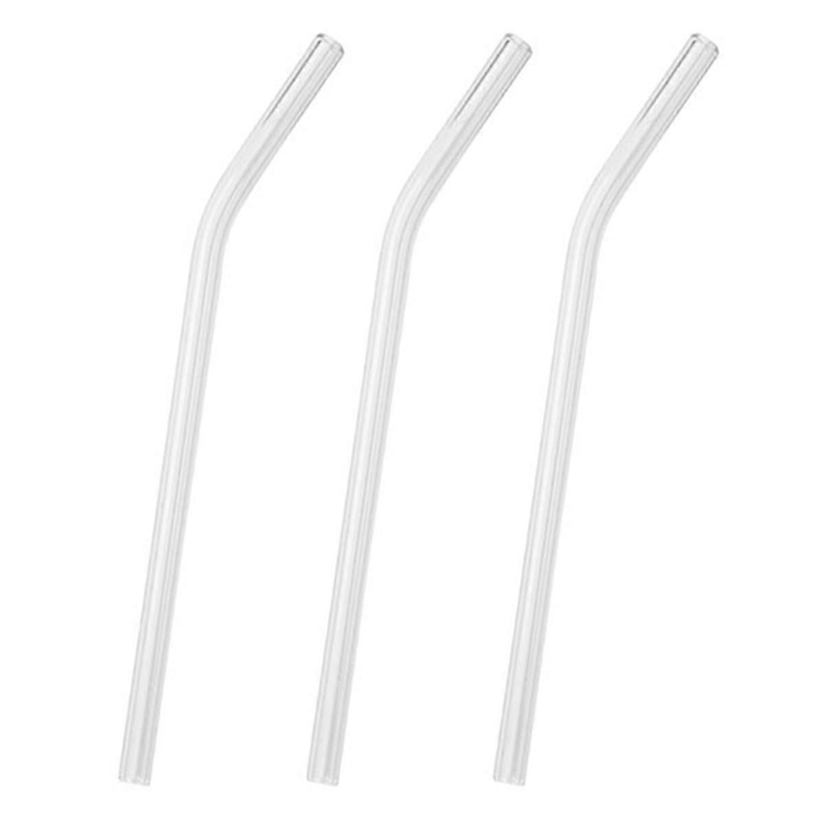 Reusable Bend Glass Drinking Thick Straws Wedding Party Transparent