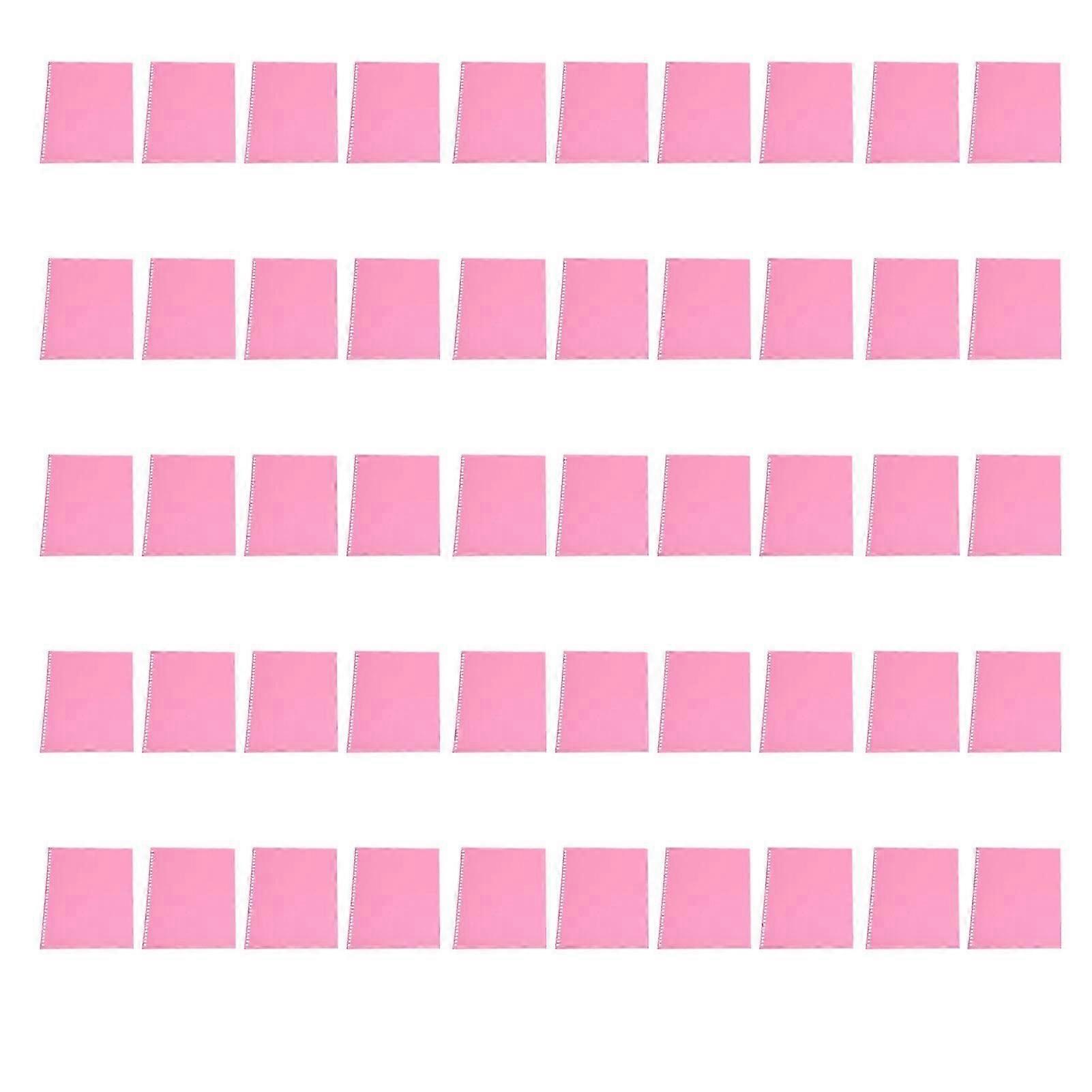 50pcs Sheet Protectors 30 Hole A4 Flexible Frosted Translucent Waterproof Reusable Binding Covers for Reports Presentations Red