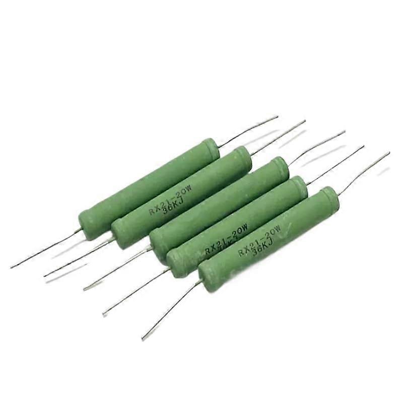 5 parts/lot 20W wirewound resistor 0.1R 50K RX21 0.5R 1R 2R 10R 15R 20R 27R 50R 62R 100R 330R 1K 2K 2.7 K 3K 4.7 K 10K 12K 18K 30K(20W 50K) Ref: 3993