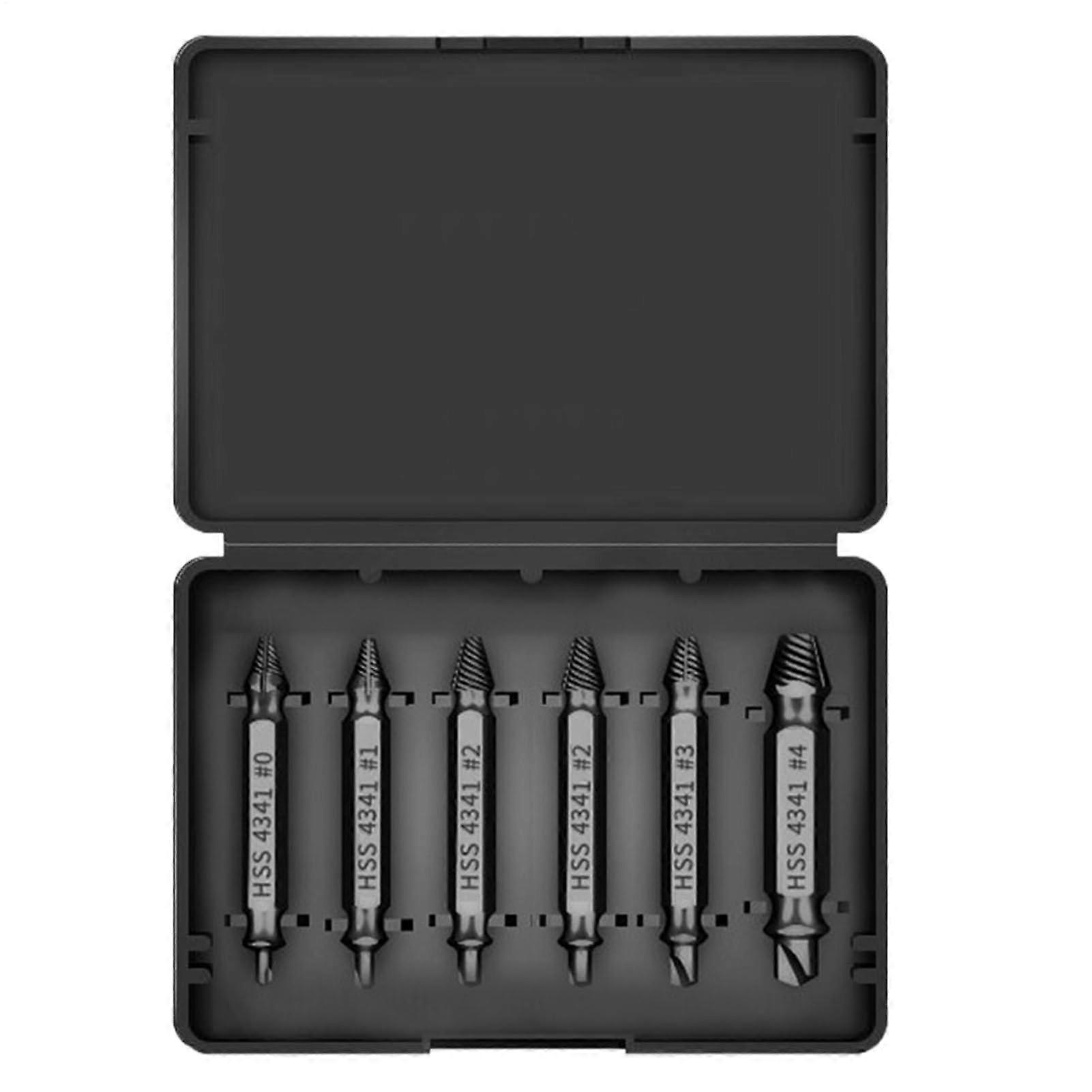 Screw extractor set for broken screws, rusty screws stuck bolt remover