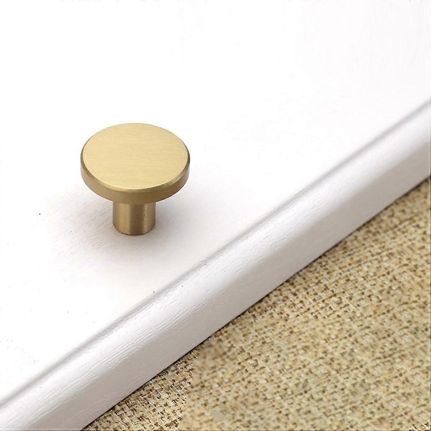 6 Pcs Gold Cabinet Knobs,brass Solid Drawer Knobs,gold Knobs For Bathroom Cabinet