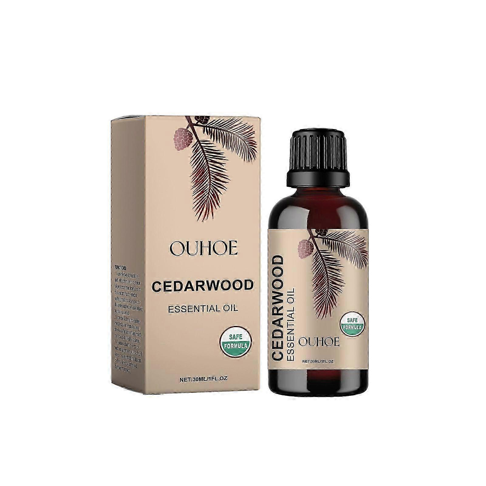 Cedarwood Essential Oil for Hair Skin & Diffuser - 100% Natural Cedarwood Oil for Hair Aromatherapy Soap Making Scent 30ml