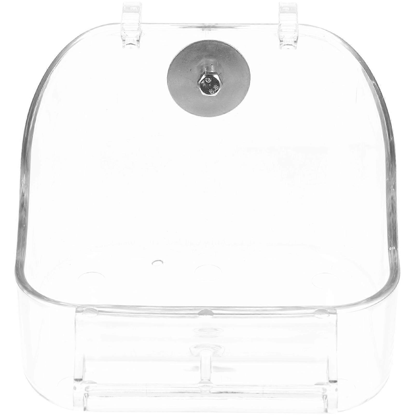Parakeets Bird Bathtub Cube Durable PP Material 13x9.5x9.5cm 1 Set