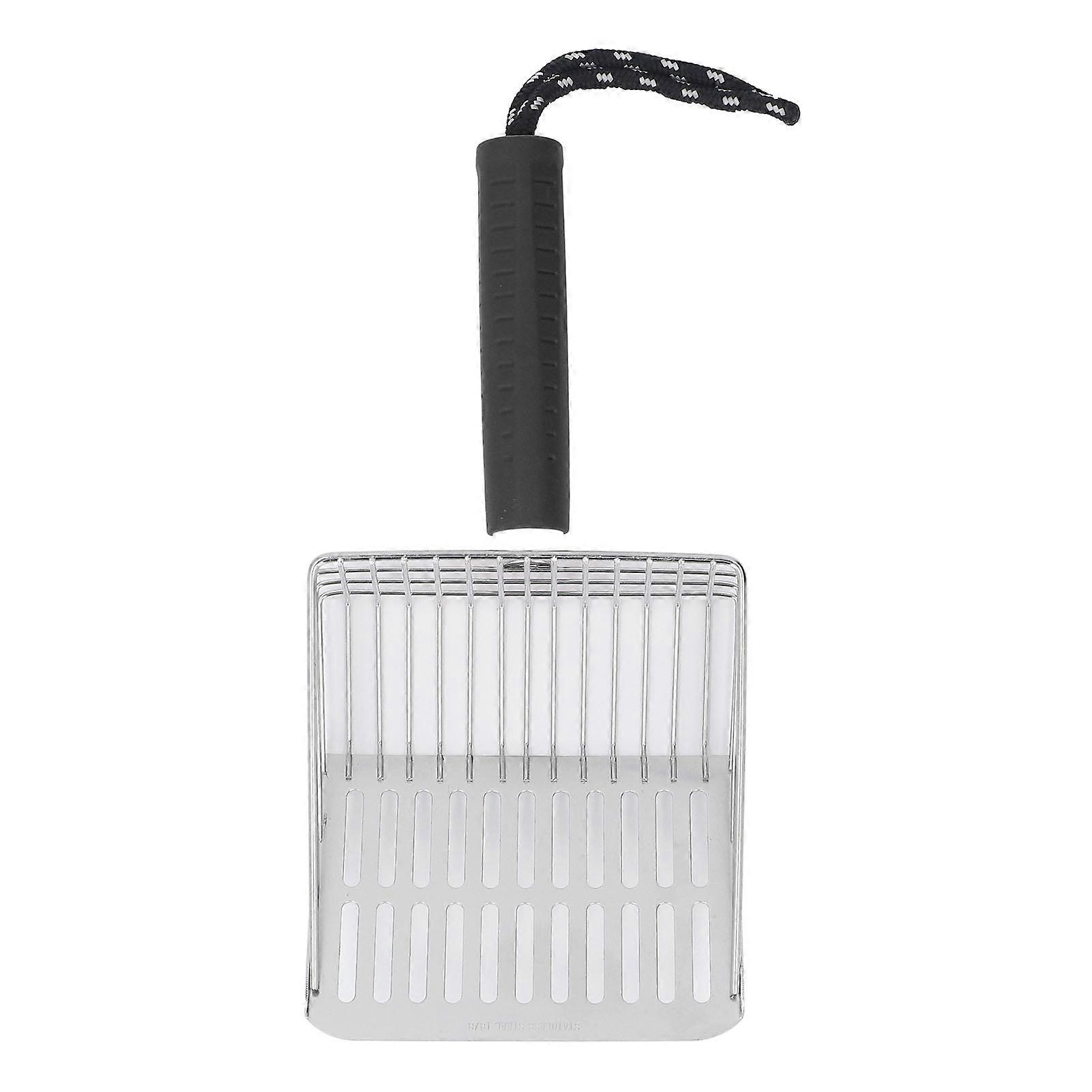 Cat Litter Scoop, Removable Handle, 304 Stainless Steel, Fast Filtration, Cat Litter Scoop, Cat Litter Box Scoop, Black Cleaning
