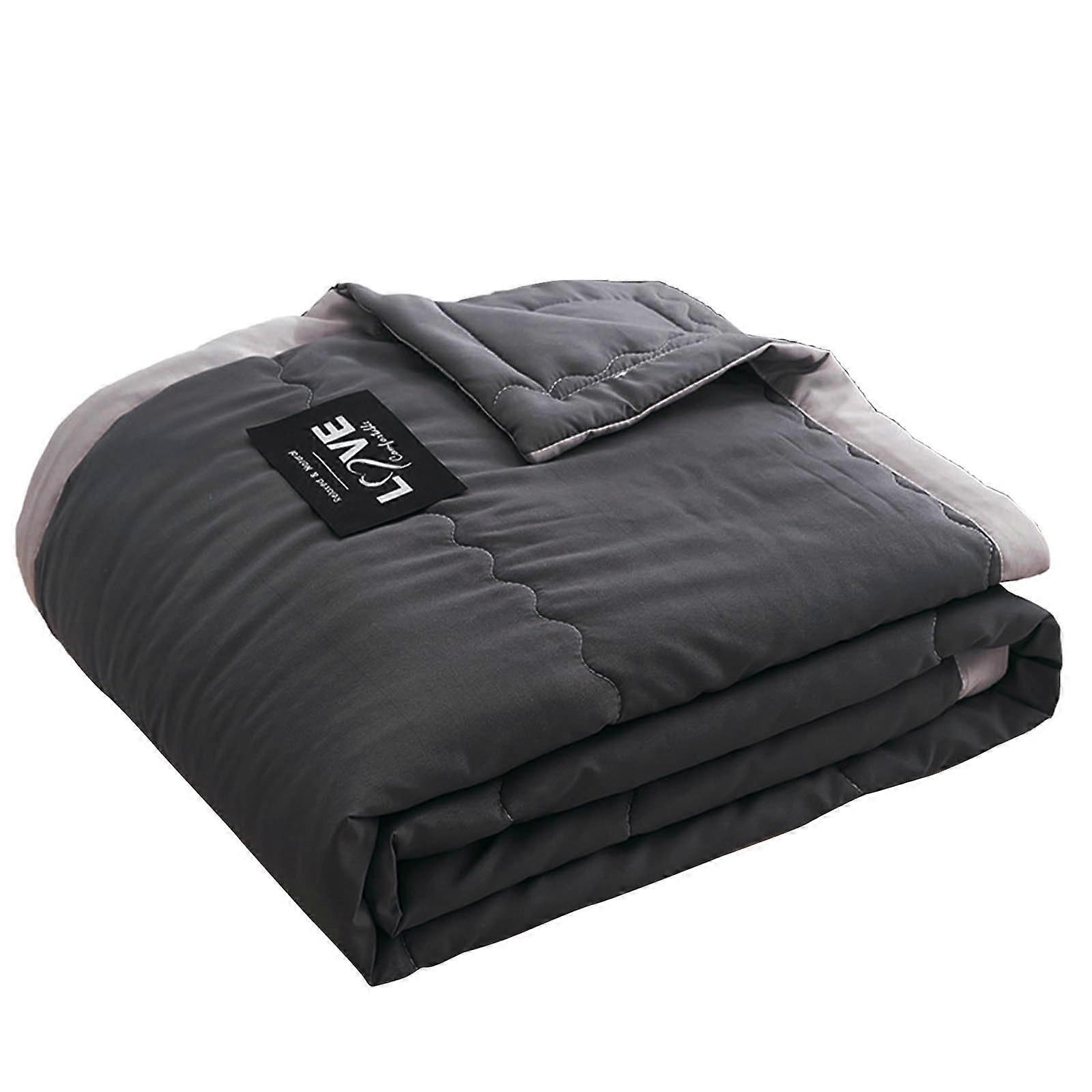 Summer Blanket 140x200cm Cooling Gray Blanket Breathable Can Keep Body Cool for Sofa Blankets Bed Throws Sleeping Blanket Gray 140 x 200 cm