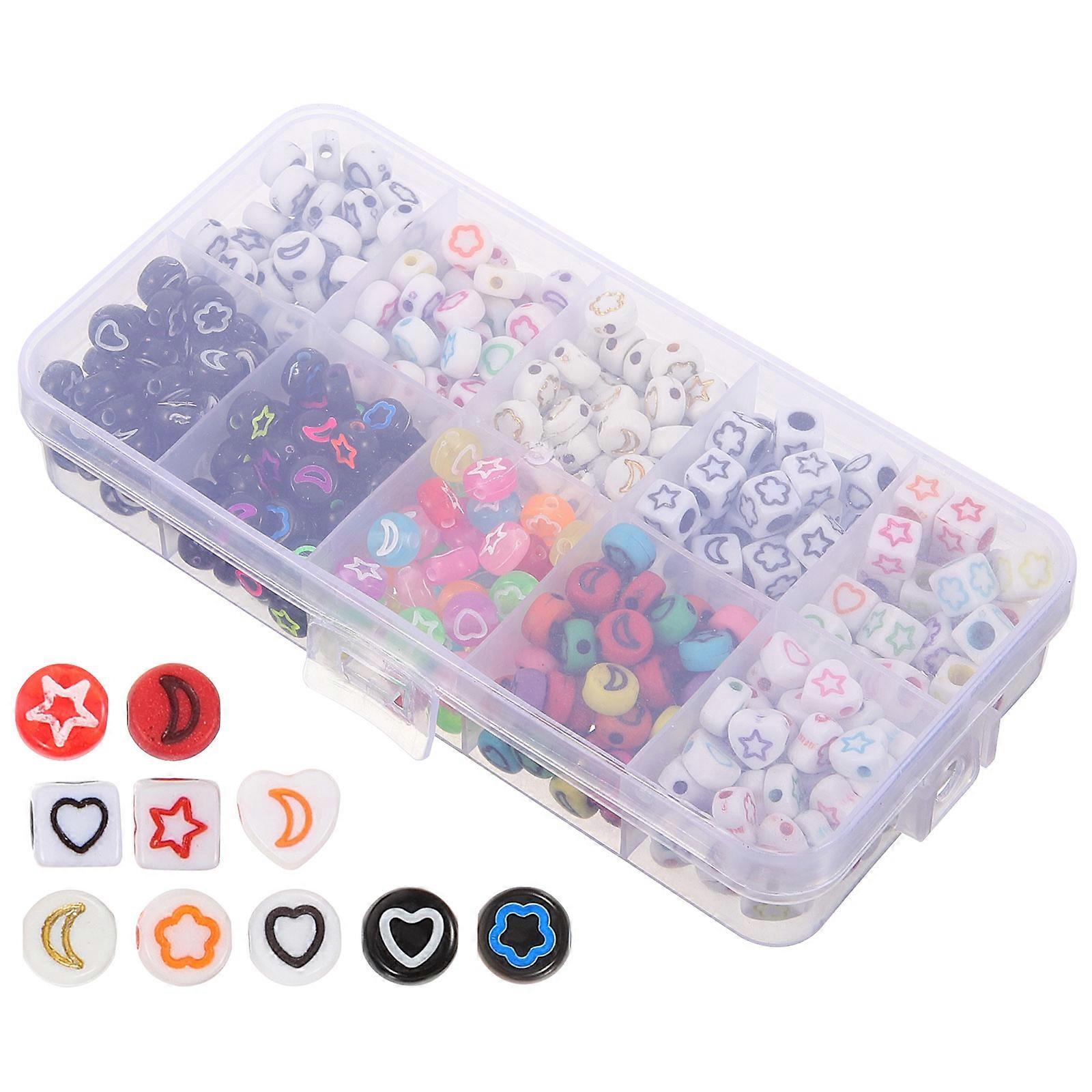 Shape Beads For Bracelets Acrylic Beads Jewelry Components Craft Projects Heart-Shaped 0.6x0.6cm Diy 460Pcs