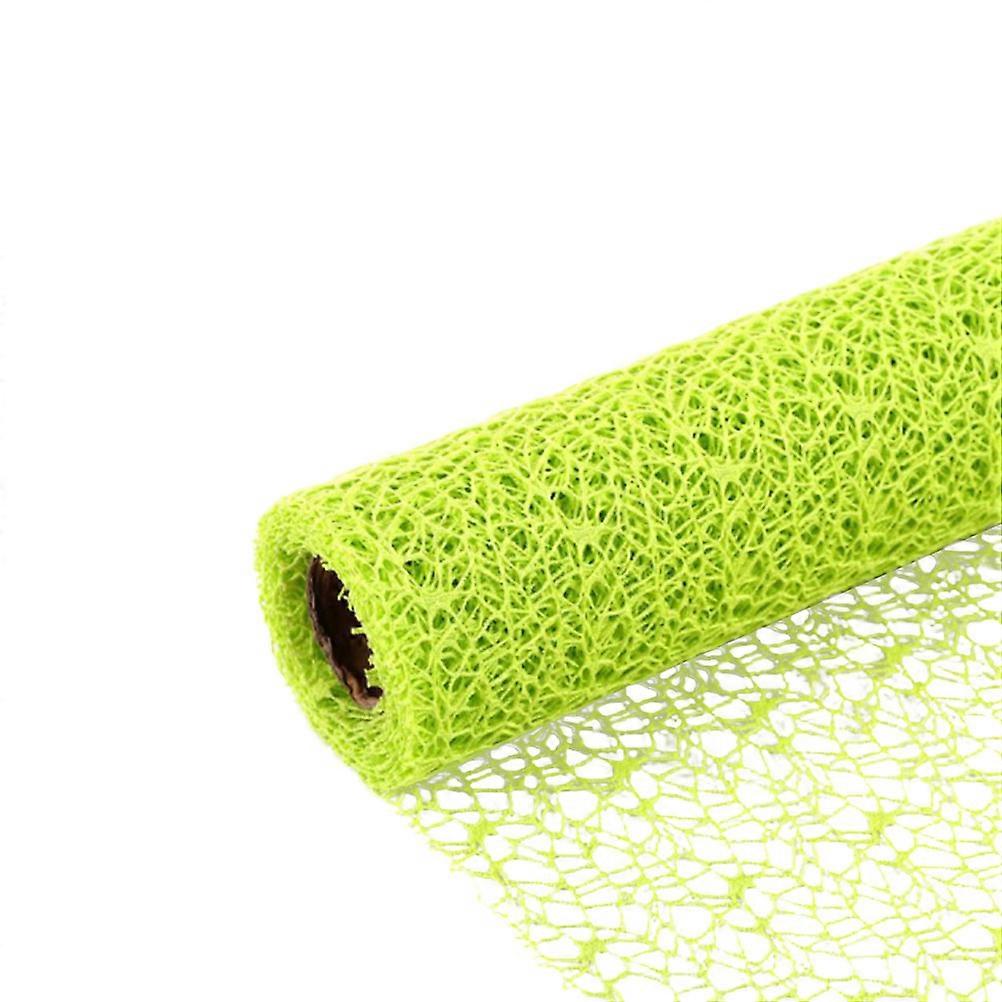 Gauze Jacquard Net Roll for Kindergarten Crafts, Party Wraps, Art & School Activities – Bright Green, Long Length
