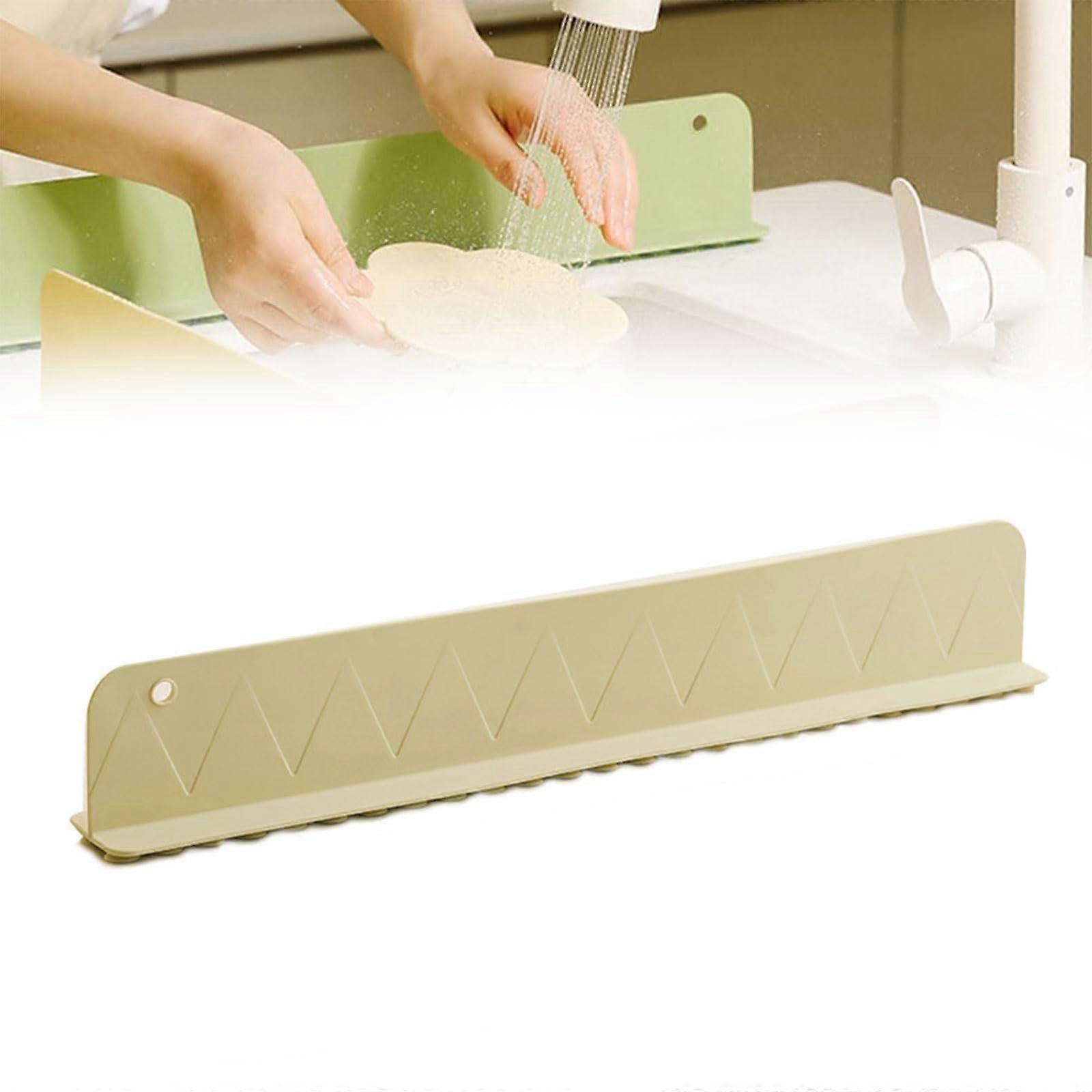 Silicone splash guard for sink with strong suction cups (2pcsbeige)