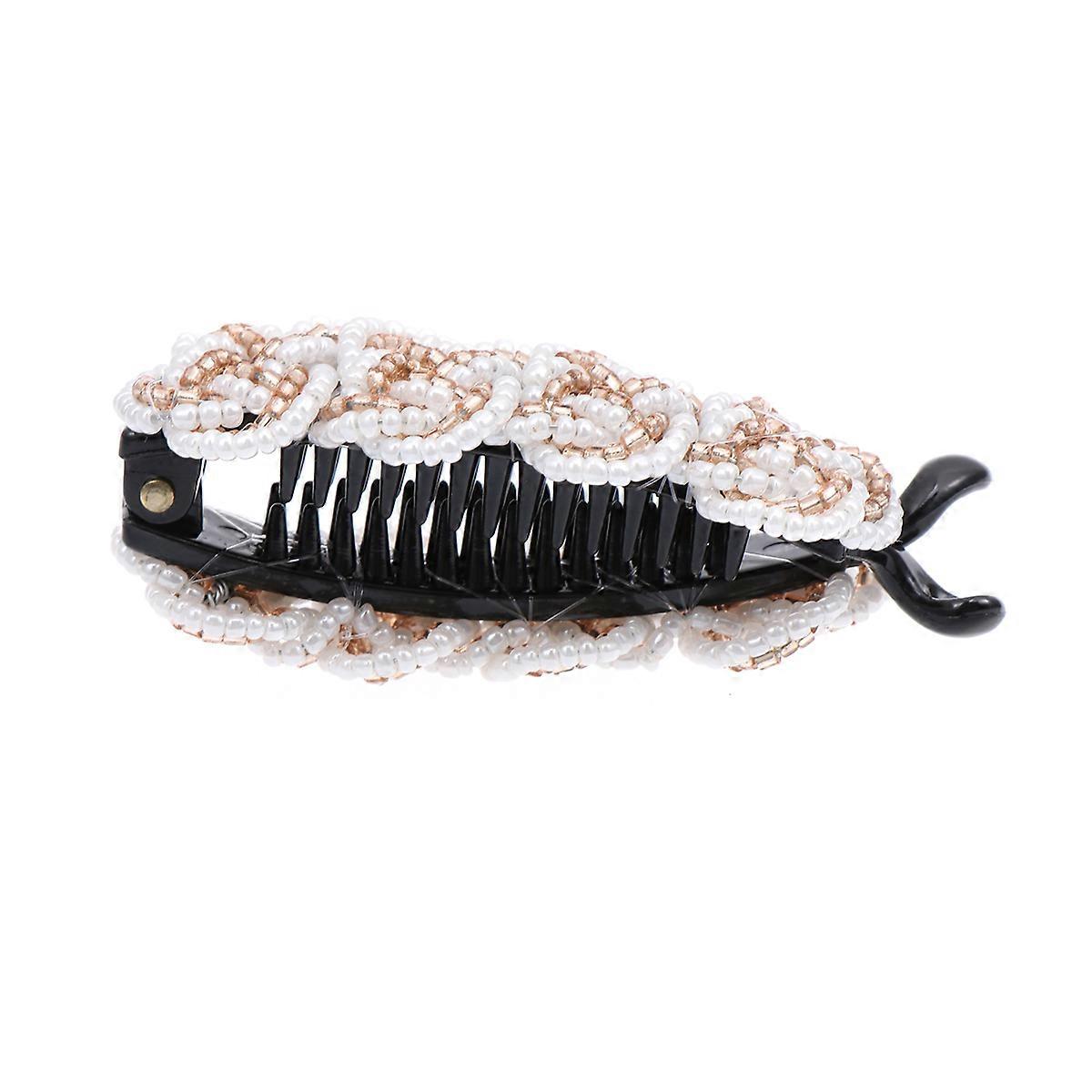 Ponytail Holder, Bead Vertical Clip, Keeps Hair Neat and Tidy