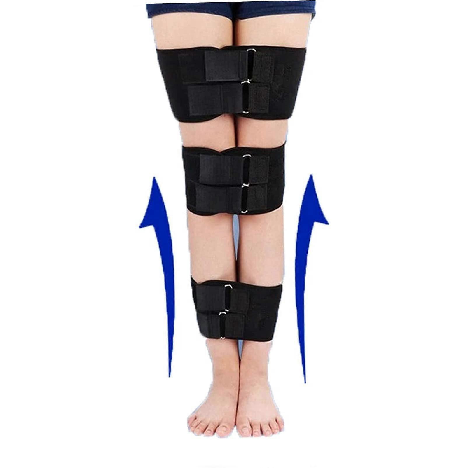 O/X Leg Correction Belt, Adjustable Leg Posture Corrector, Arch Leg Corrector, Easy to Correct in 10 Steps, for Kids and Adults, Black 10