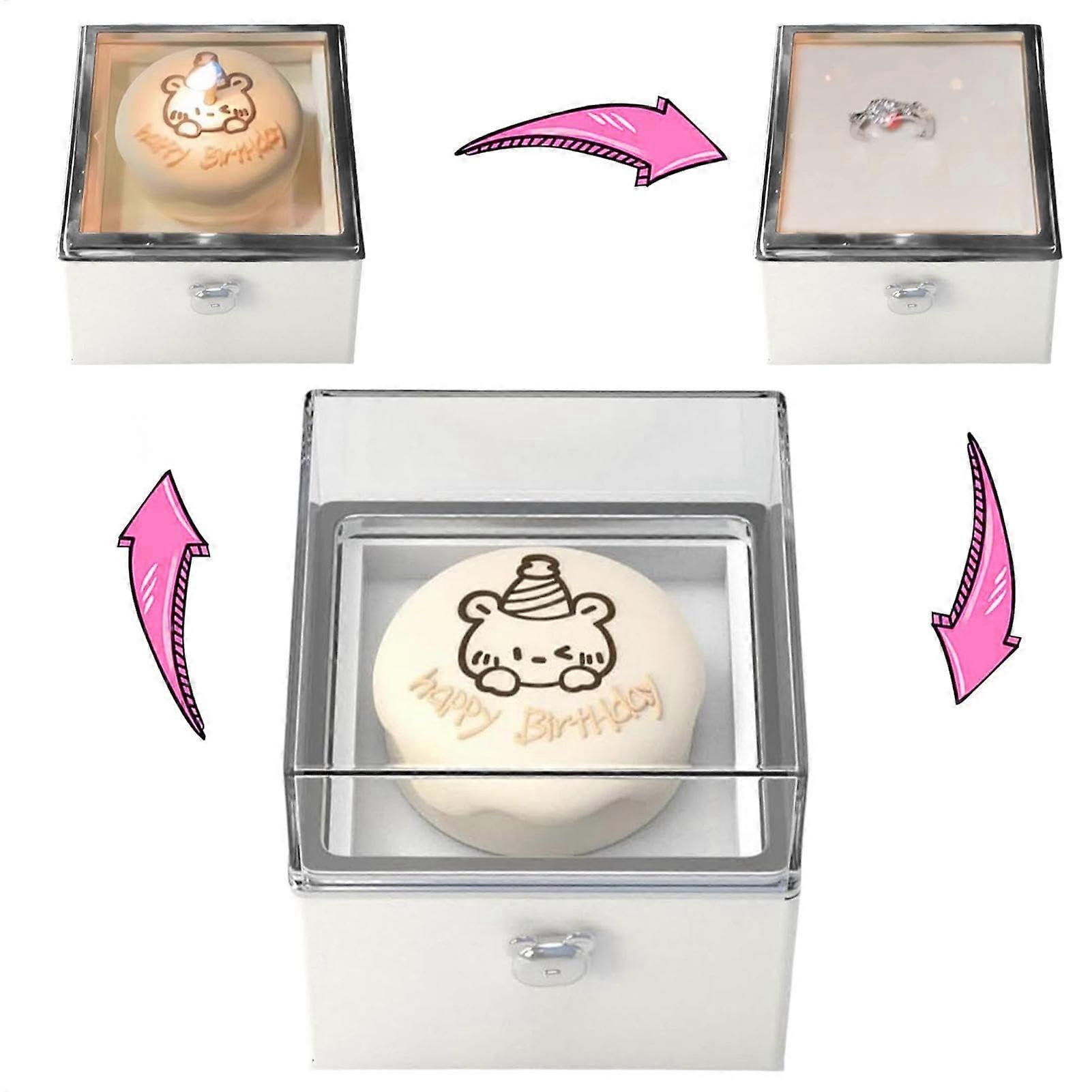 Reversible Suggestion Box - Prank Rotation Surprise Gift Box with Illuminated Candle and Rotating Ring Design, String Props