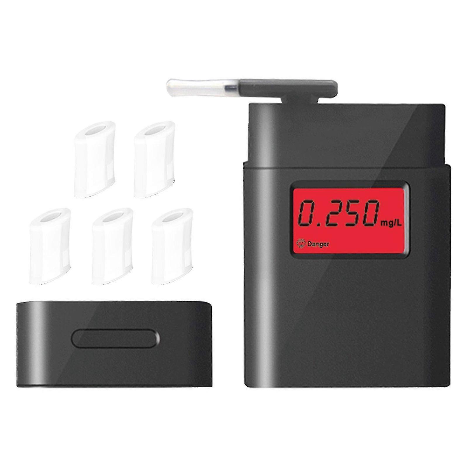 Home Portable Alcohol Tester with LCD Digital Display and 5 Mouthpieces