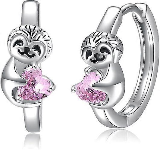 Faultier Creolen Ohrhänger Sterling Silber Schmuck Weihnachten Geburtstagsgeschenke für Frauen Mädchen