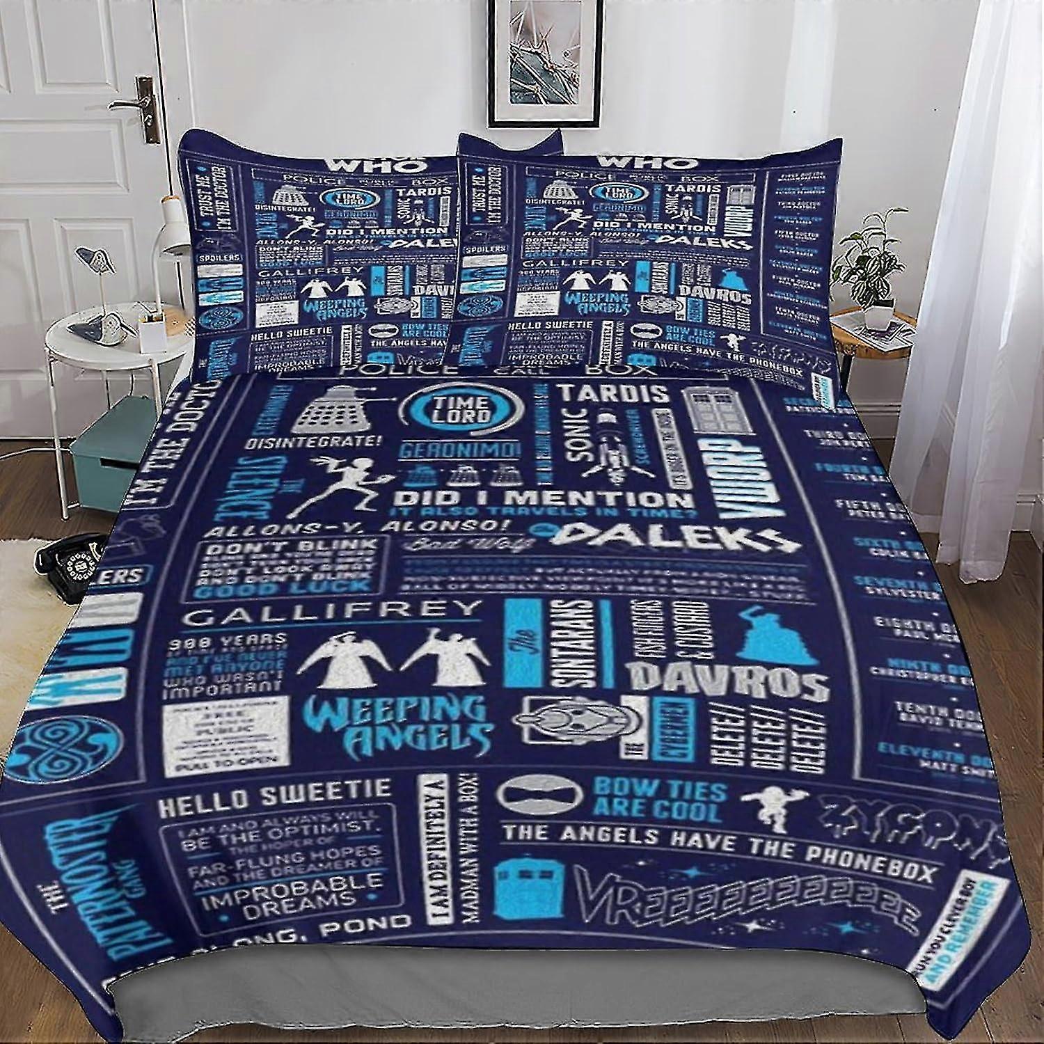 3PCs 3D Printed Quilt Cover Bedding Set for Certain Brand Movies with Hidden Zipper Closure and Pillowcases